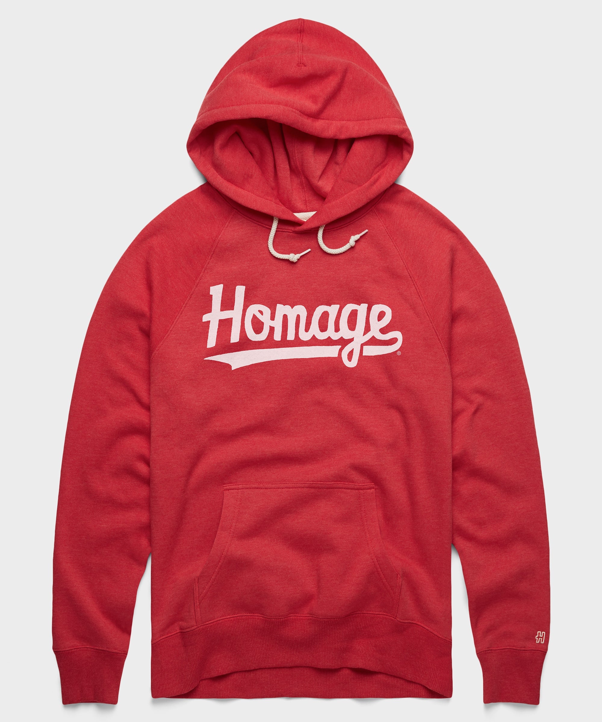 Script HOMAGE Hoodie White Ink