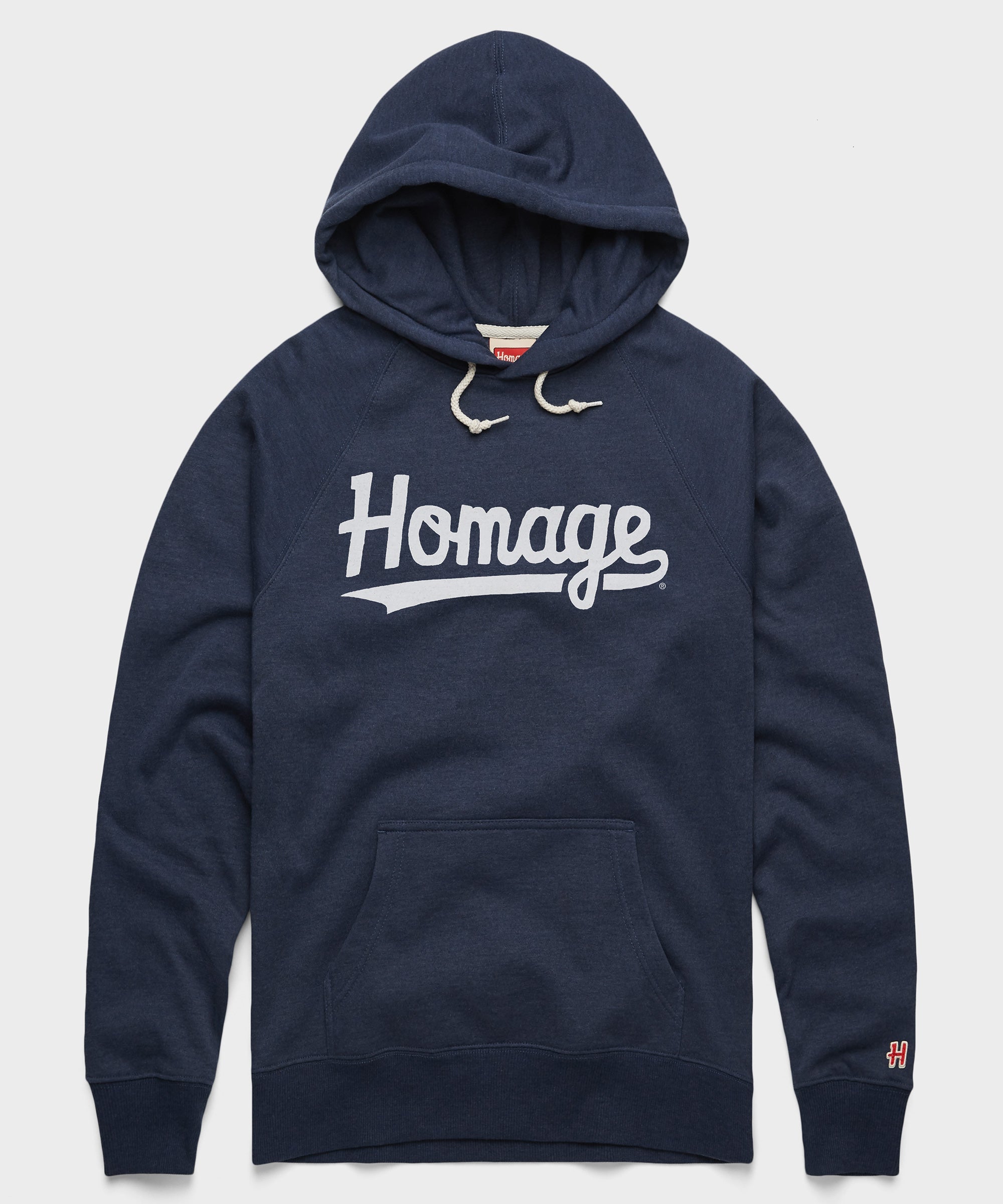 Script HOMAGE Hoodie White Ink