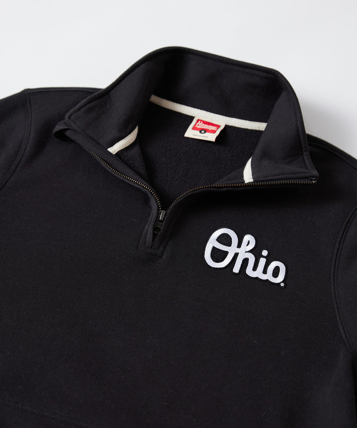 Script Ohio Applique Quarter Zip Pullover
