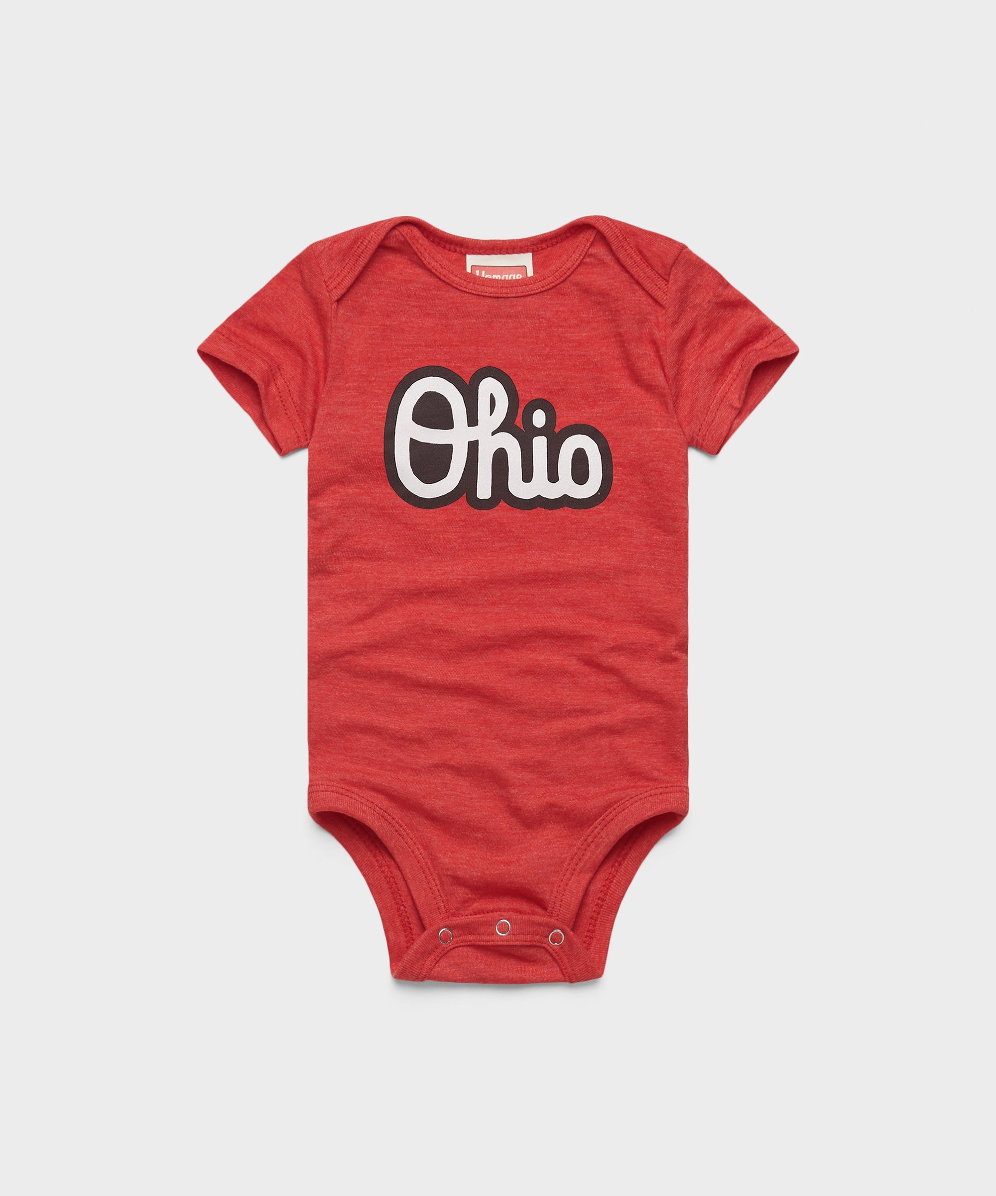 Script Ohio Outline Baby One Piece