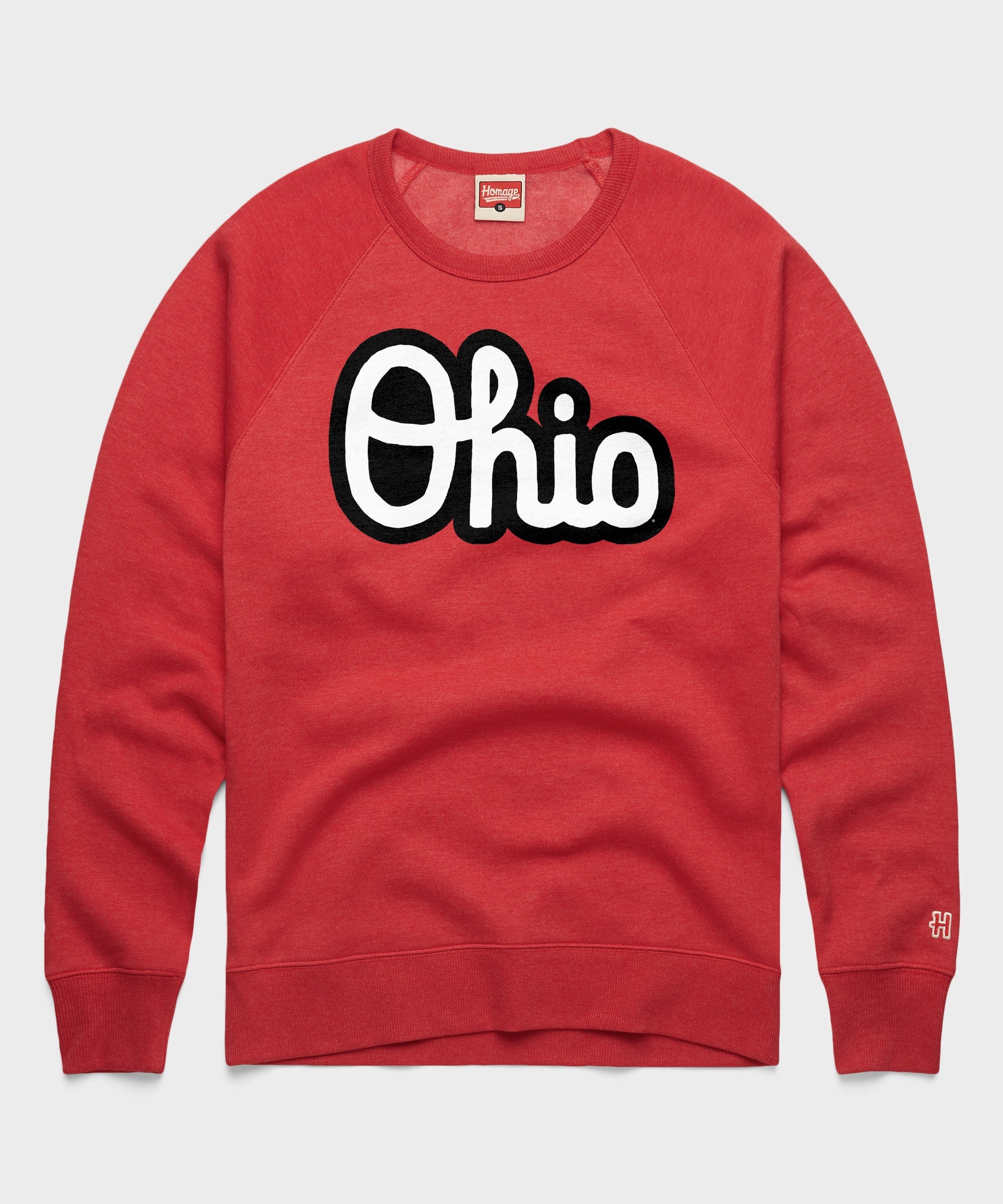 Script Ohio Outline Crewneck | Retro Ohio State University Sweatshirt ...