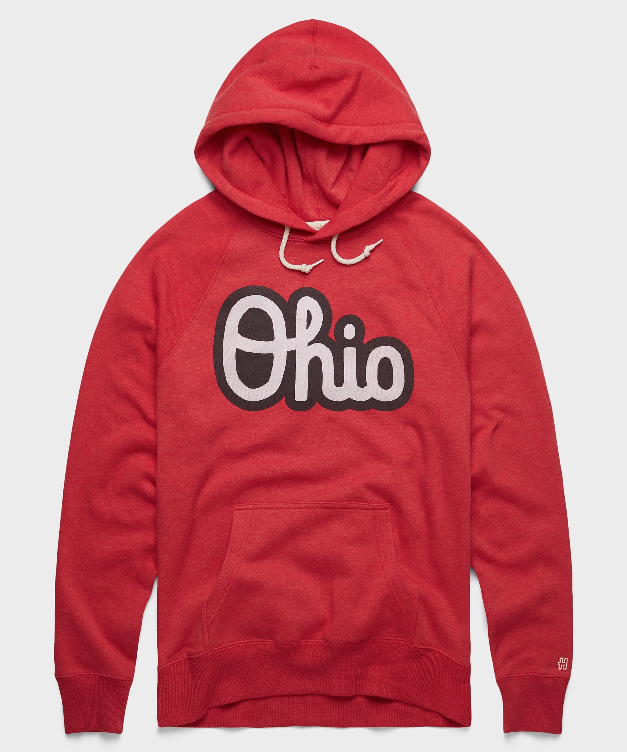 Script Ohio Outline Hoodie Red