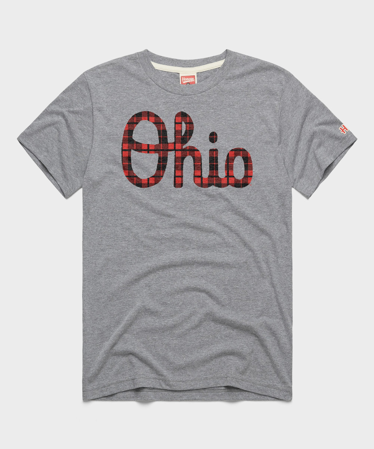 Script Ohio Shirts Youth Script Ohio Plaid | Retro Ohio State University T-Shirt – HOMAGE