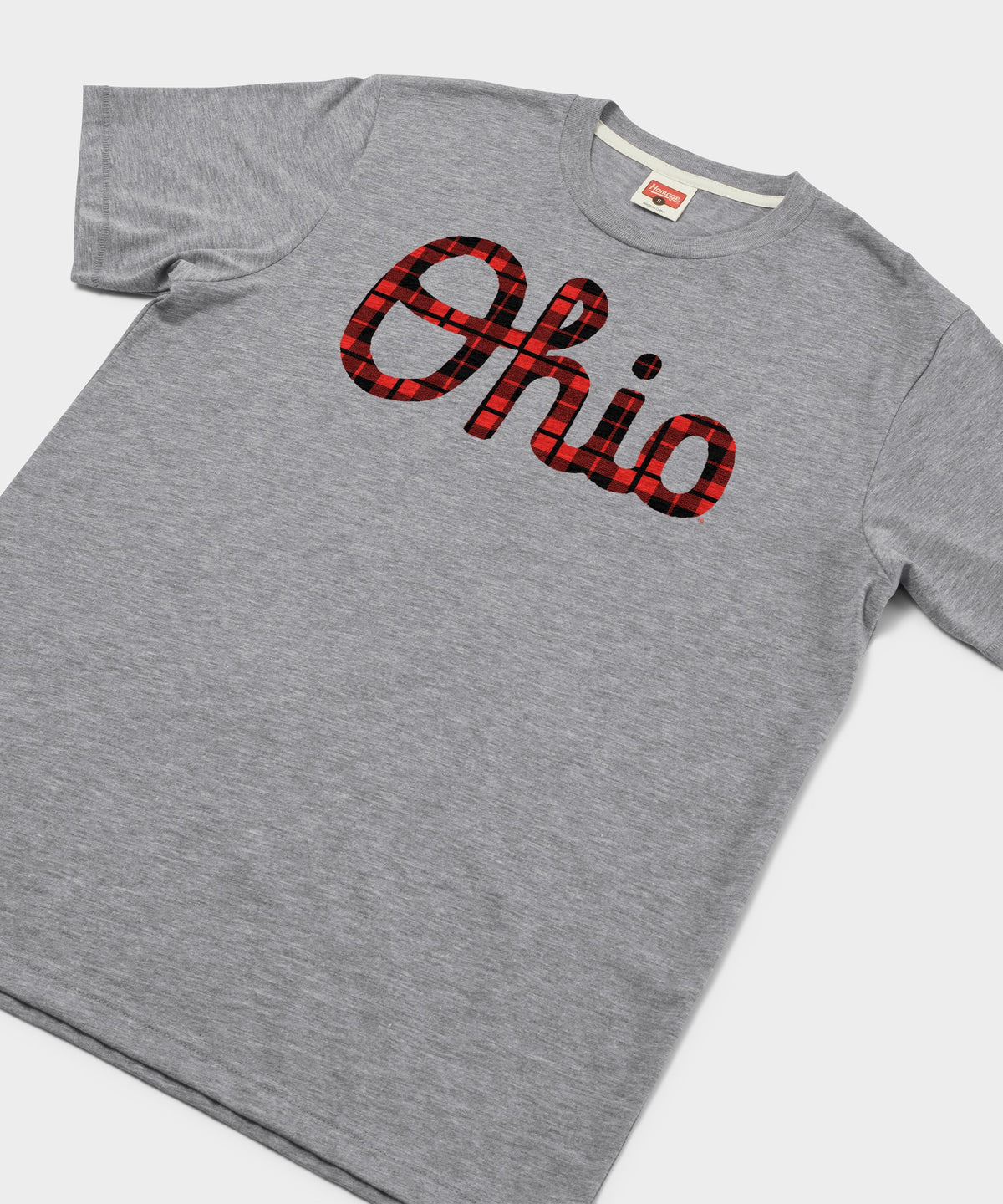 Script Ohio Shirts Youth Script Ohio Plaid | Retro Ohio State University T-Shirt – HOMAGE