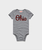 Script Ohio Plaid Baby One Piece