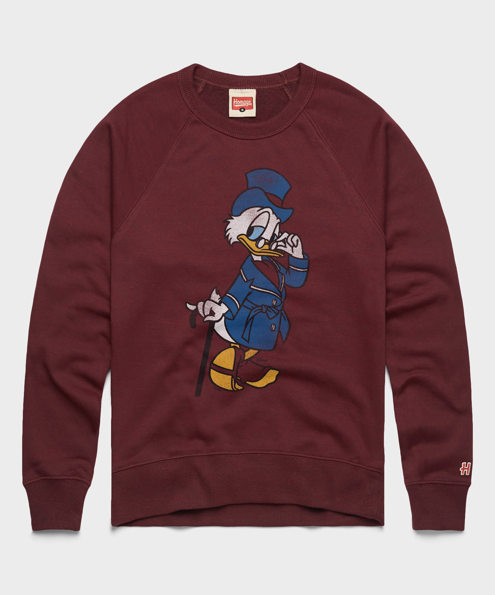 Scrooge McDuck Character Crewneck Wine