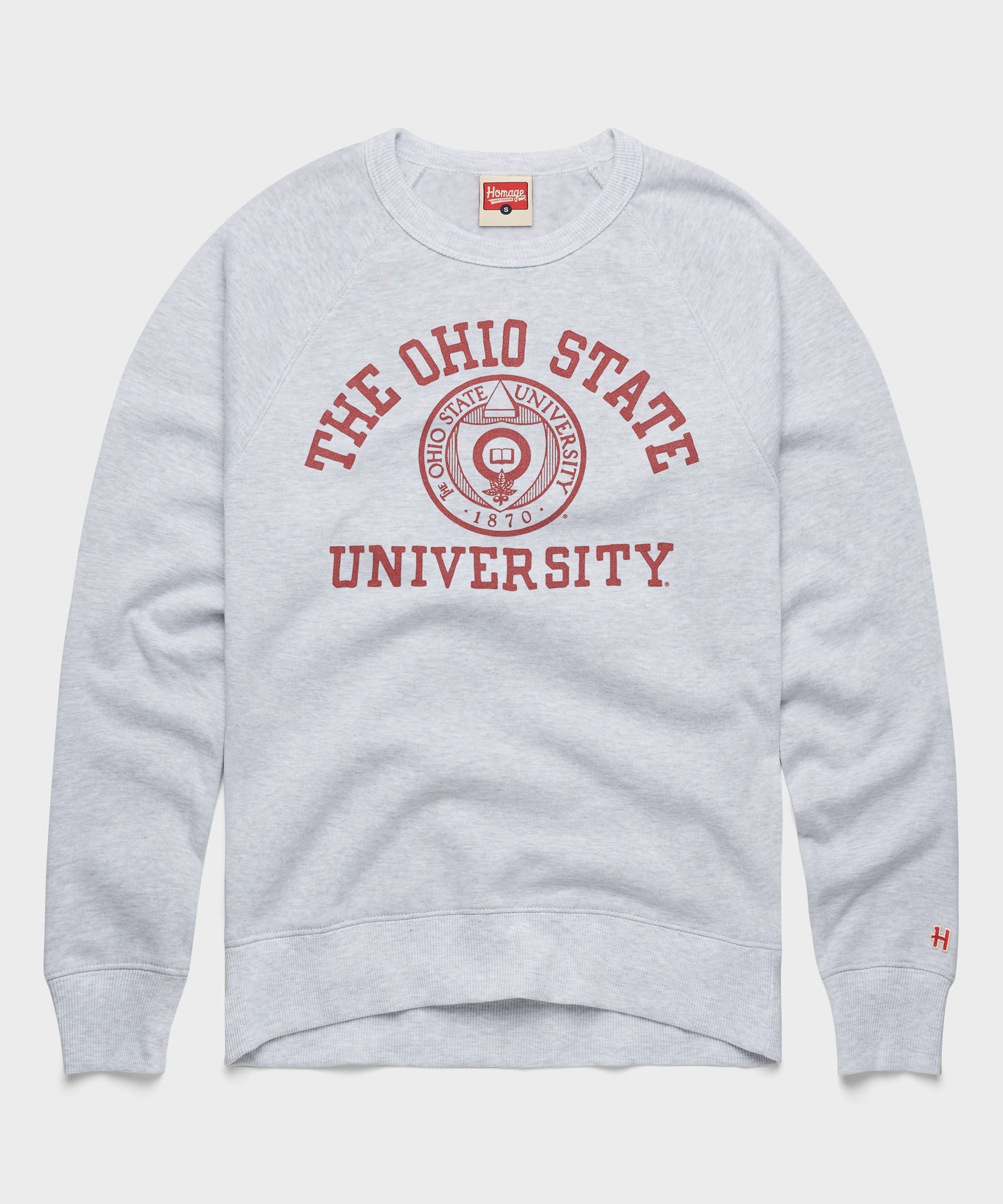 Seal Of The Ohio State University Crewneck Ash