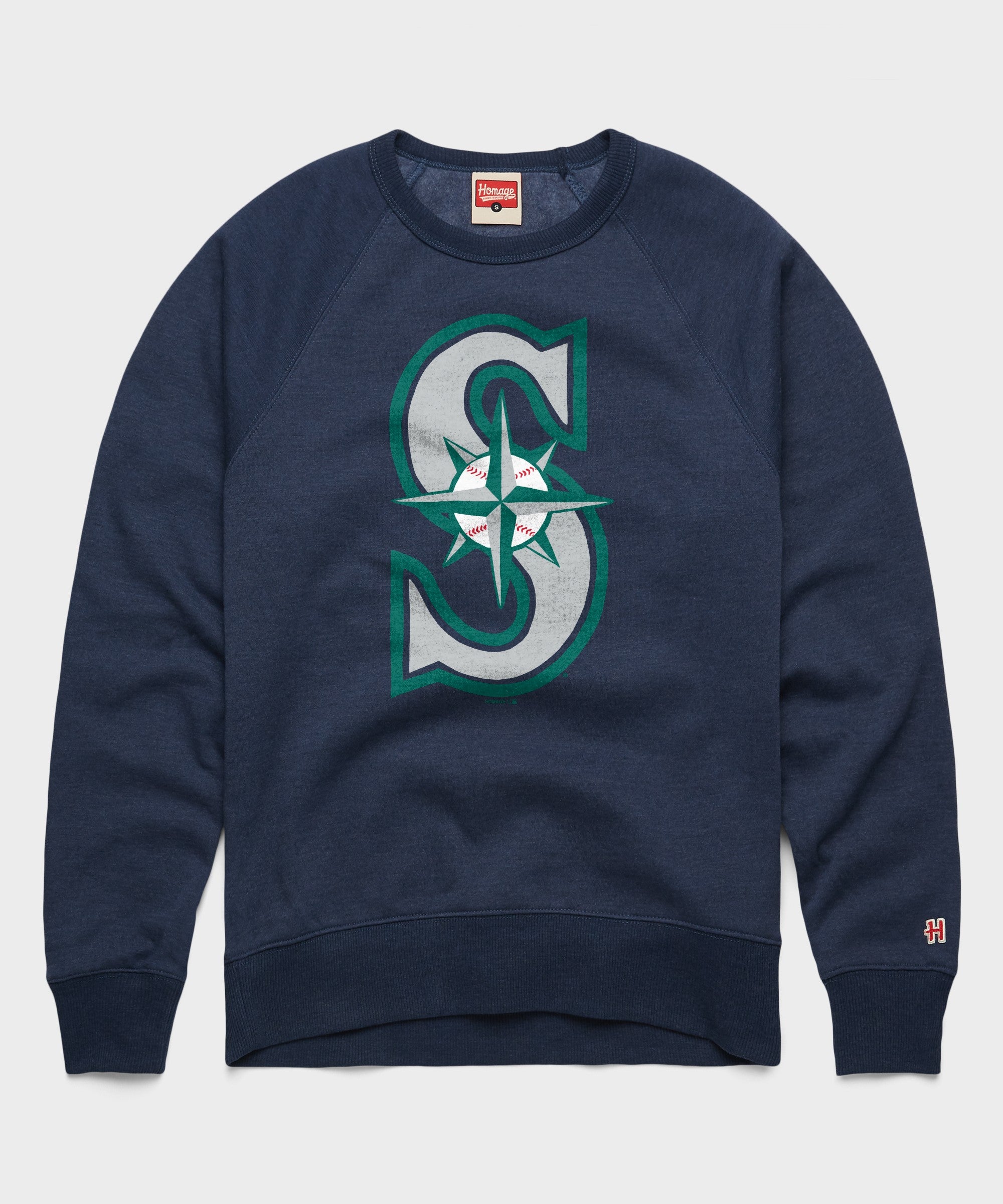 Seattle Mariners Cap Logo '93 Crewneck | Retro MLB Sweatshirt – HOMAGE