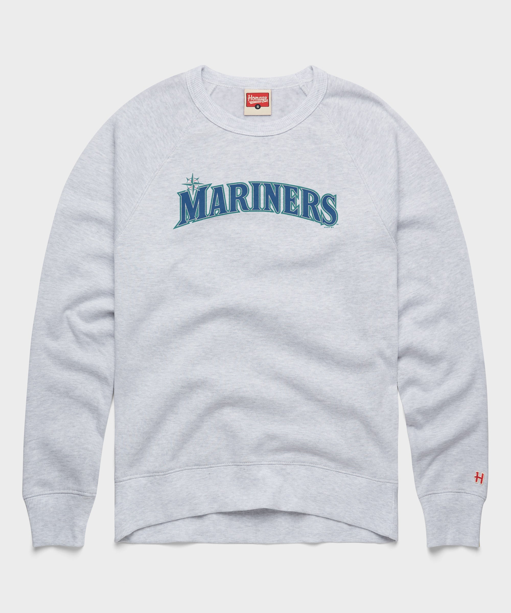 Seattle Mariners Jersey Logo '15 Crewneck Ash