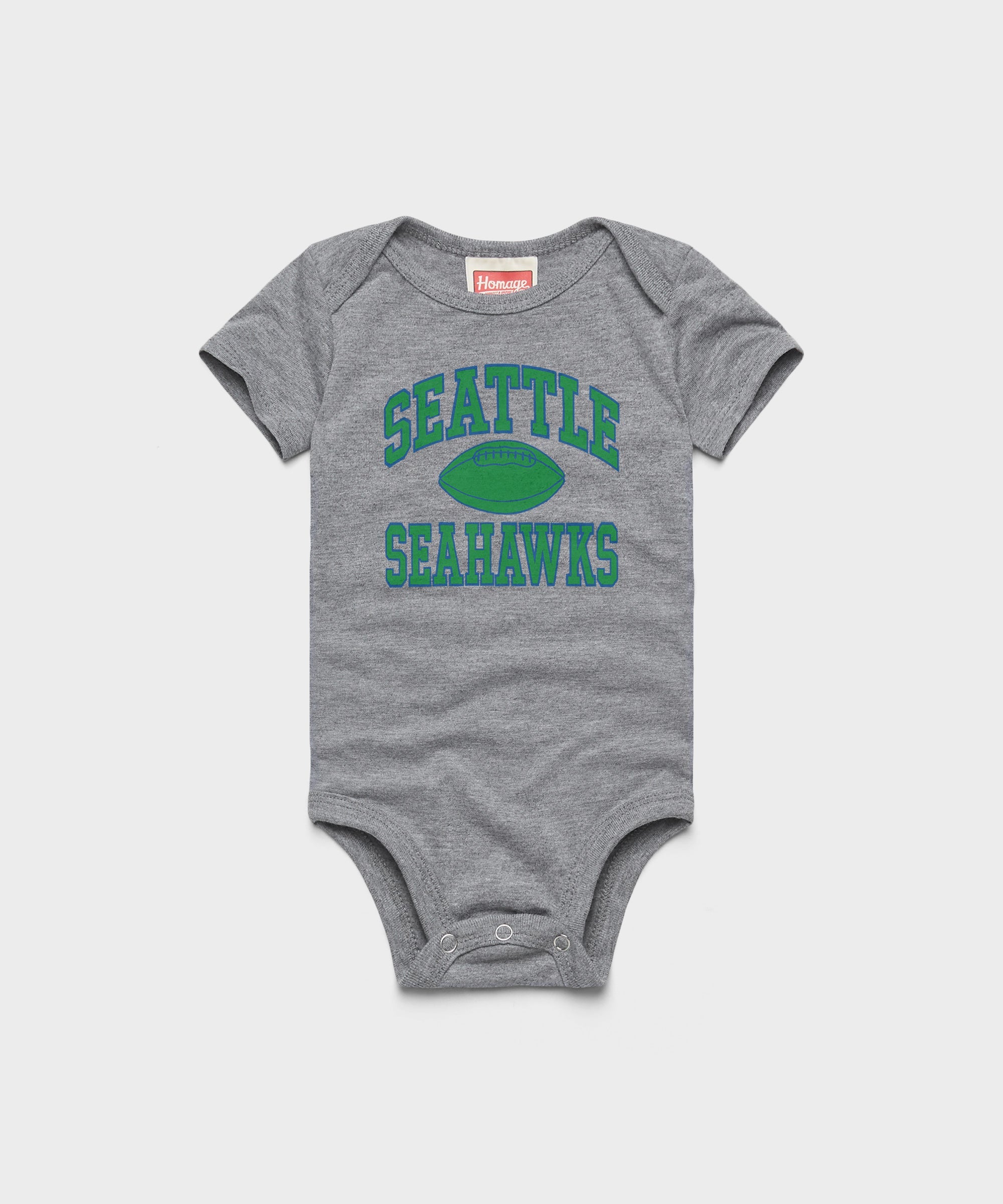 Seattle Seahawks Gridiron Baby One Piece Grey