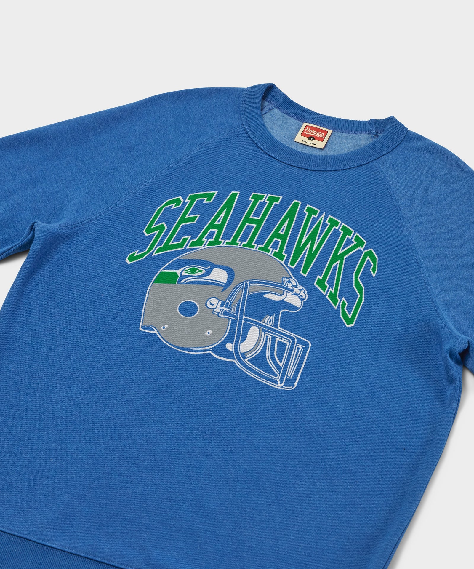 Seattle Seahawks Helmet Retro Crewneck