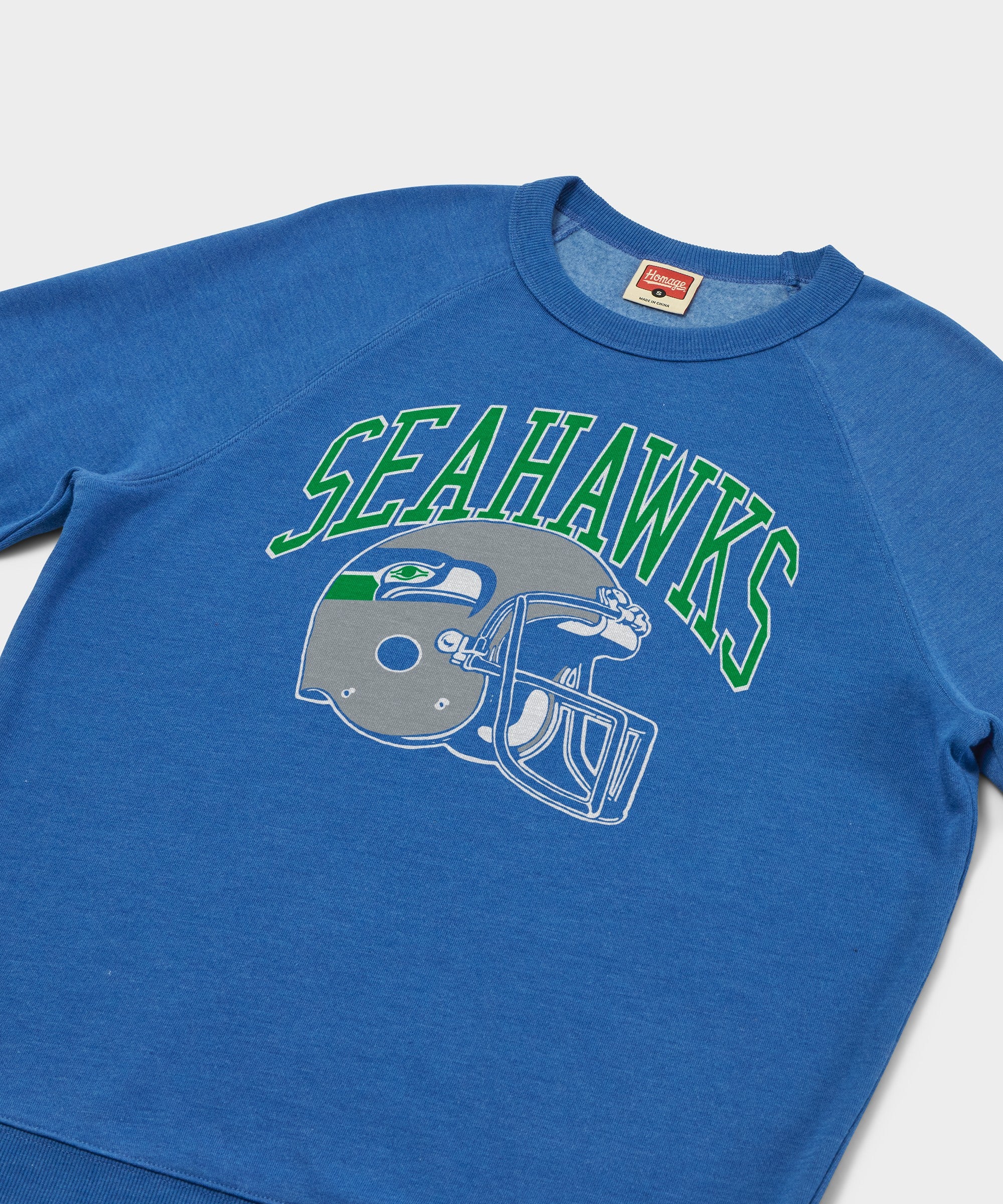 Seattle Seahawks Helmet Retro Crewneck