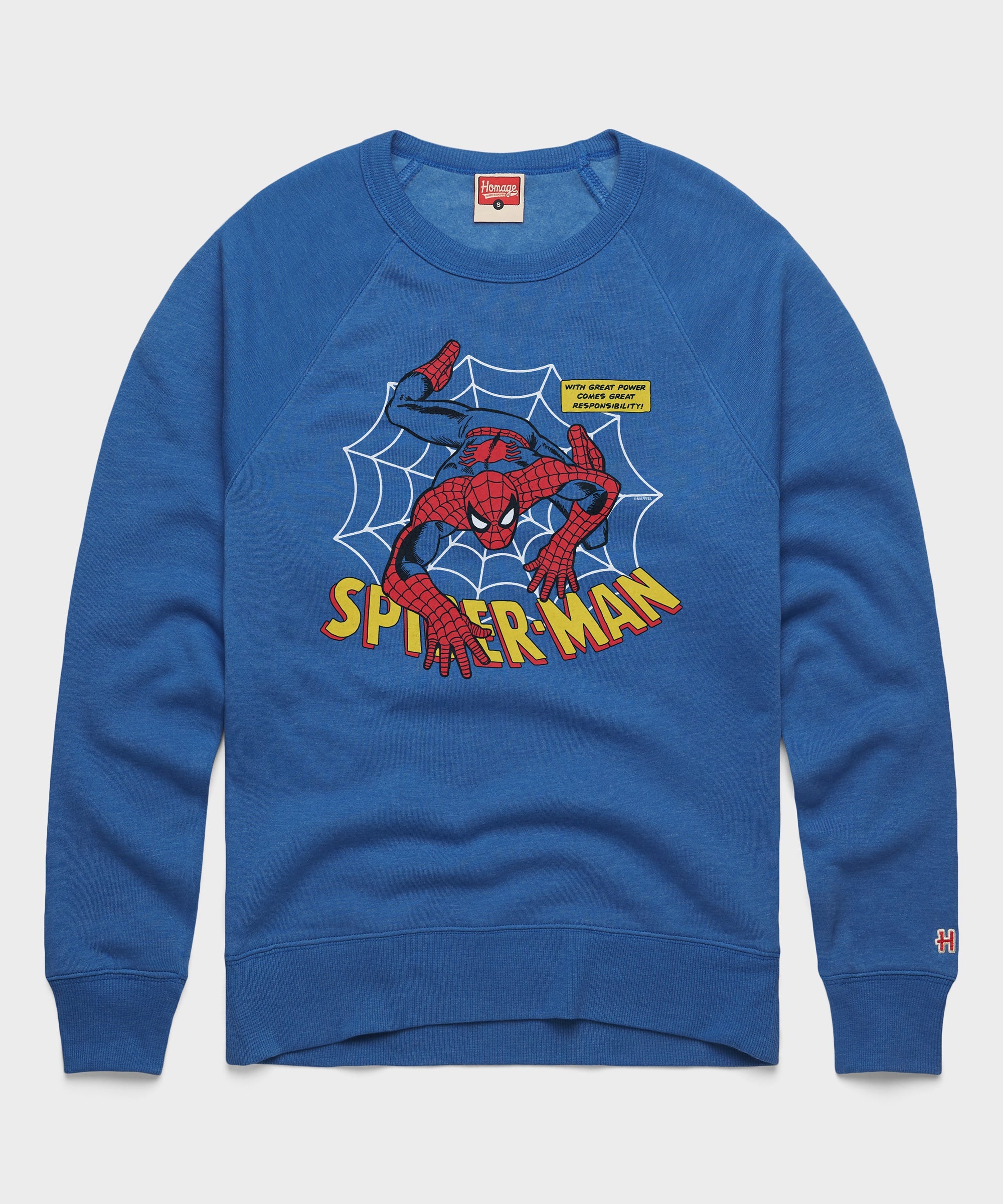 Spider Man With Great Power Crewneck