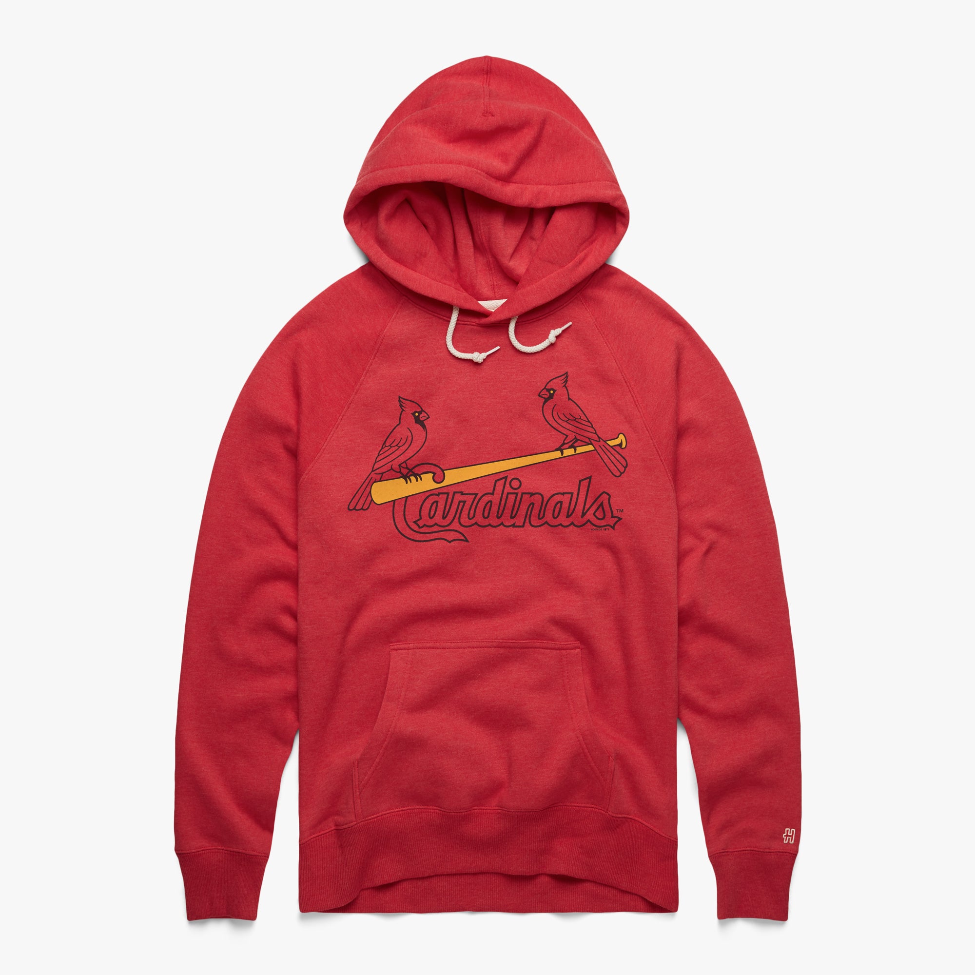 St. Louis Cardinals Jersey Logo Hoodie from Homage. | Red | Vintage Apparel from Homage.
