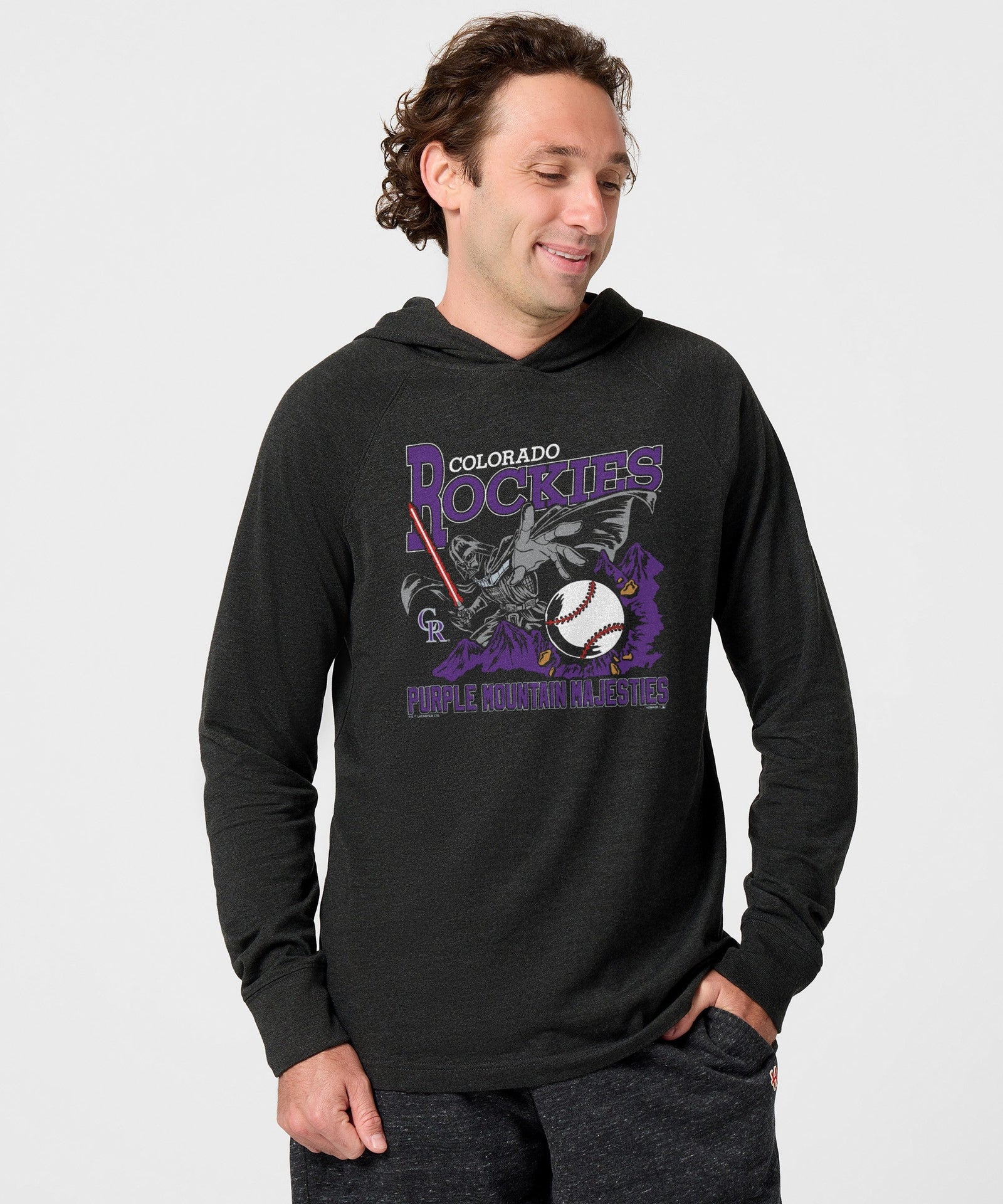 star wars x colorado rockies dark side lightweight hoodie
