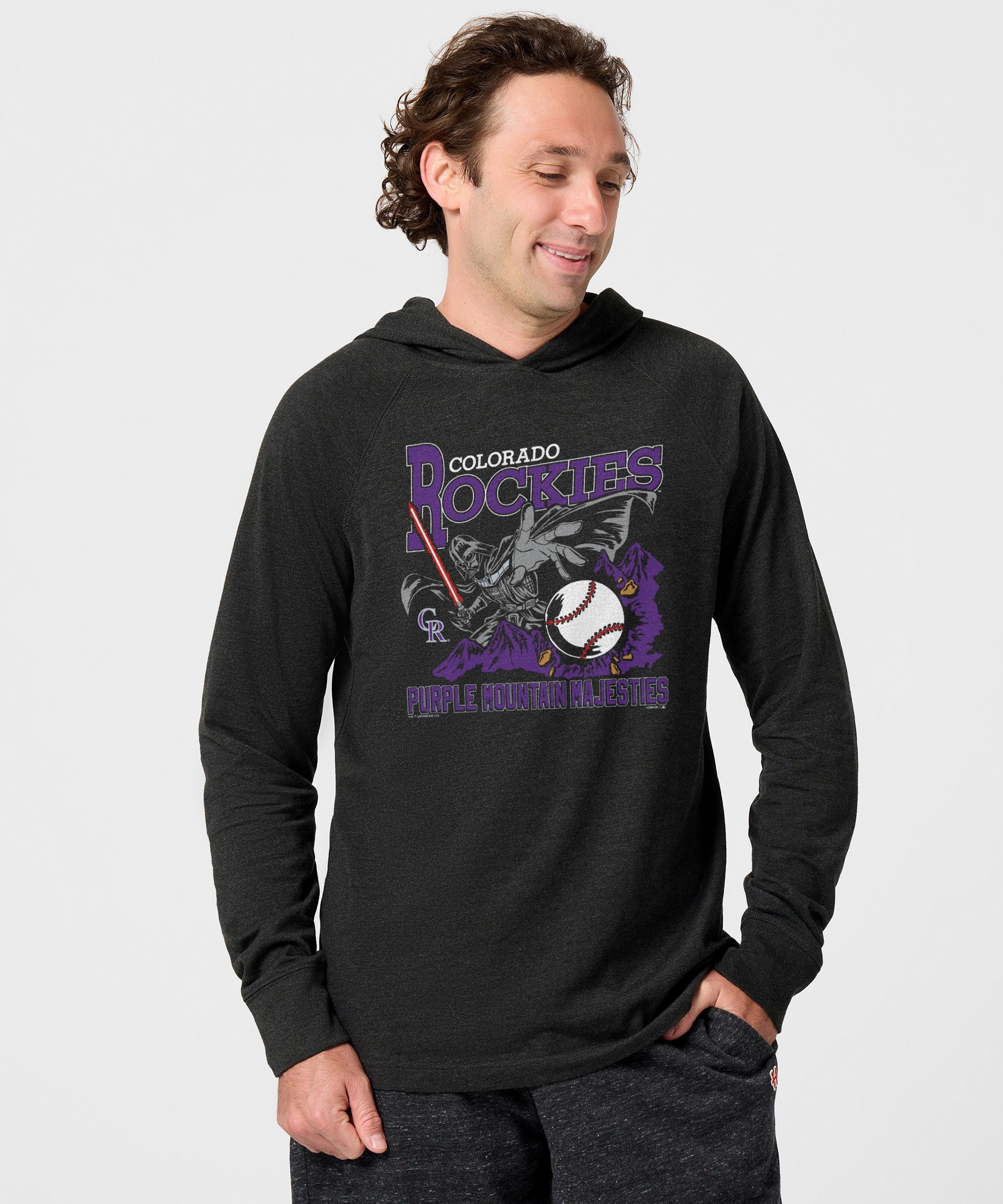 star wars x colorado rockies dark side lightweight hoodie