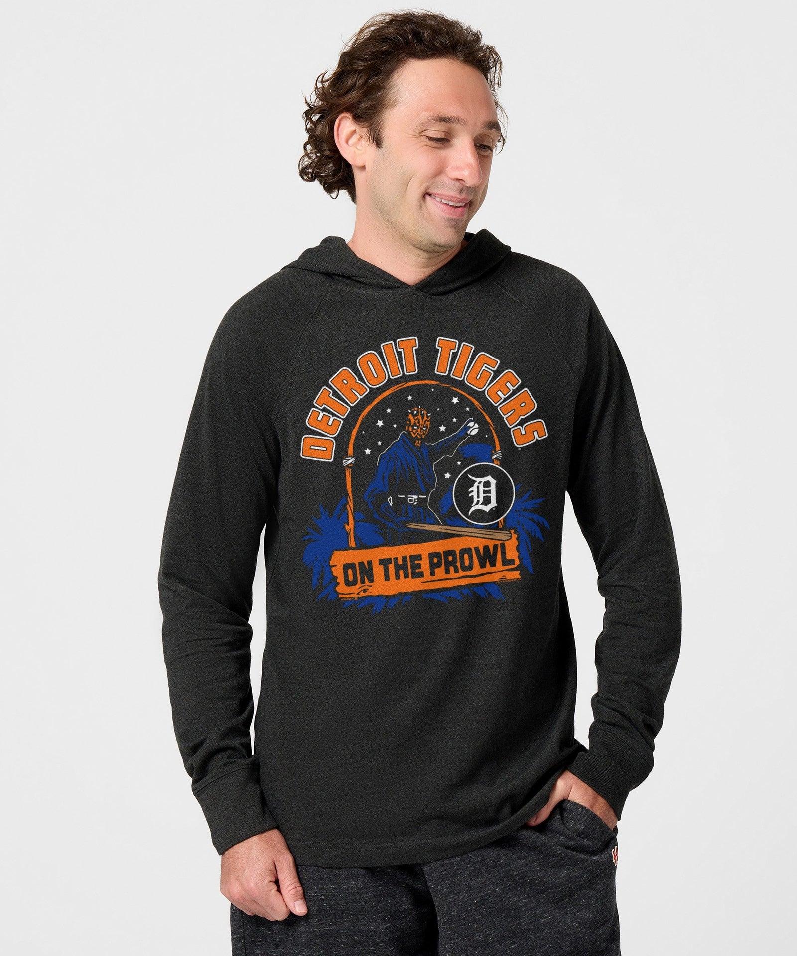 star wars x detroit tigers dark side lightweight hoodie