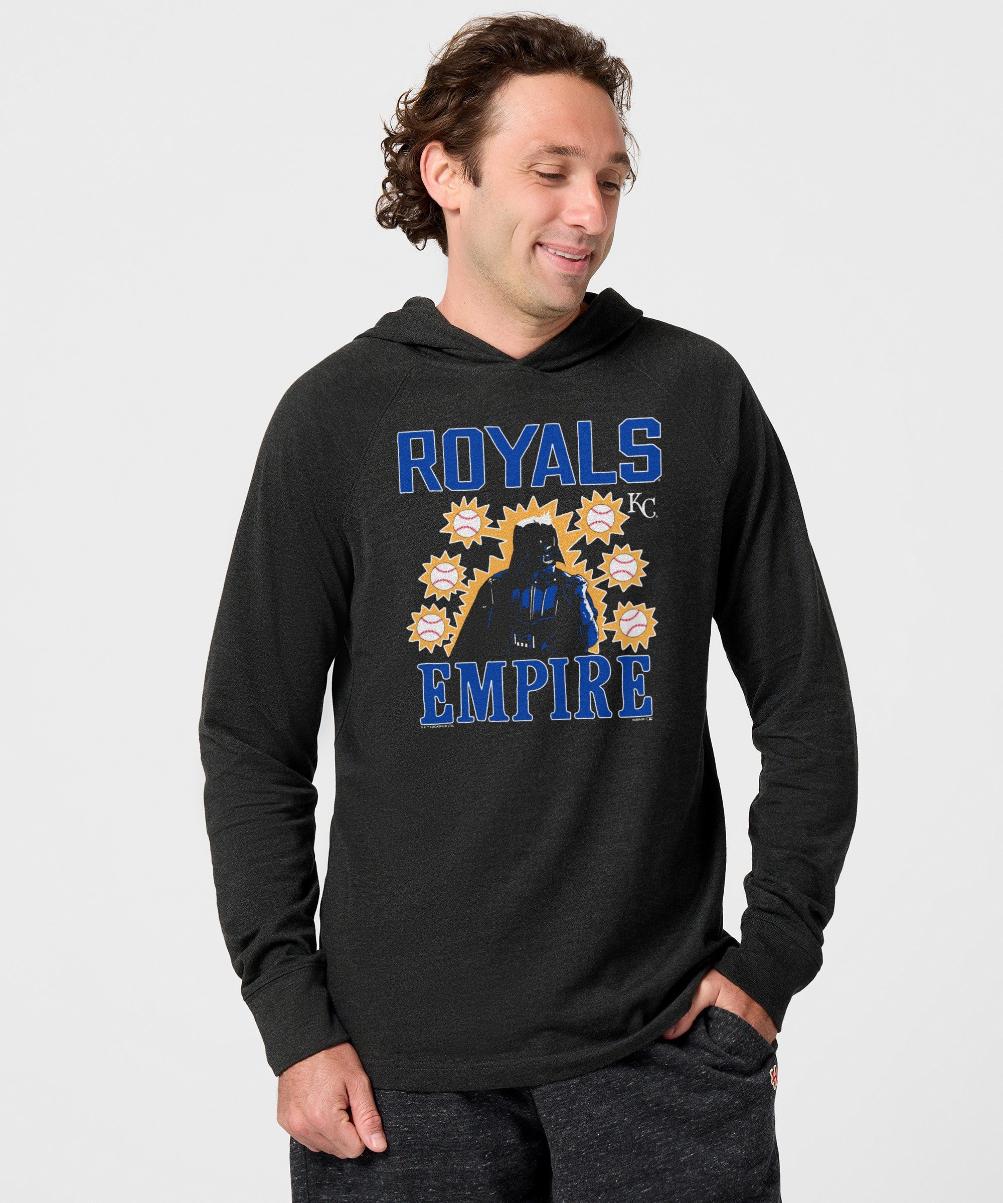 star wars x kansas city royals dark side lightweight hoodie