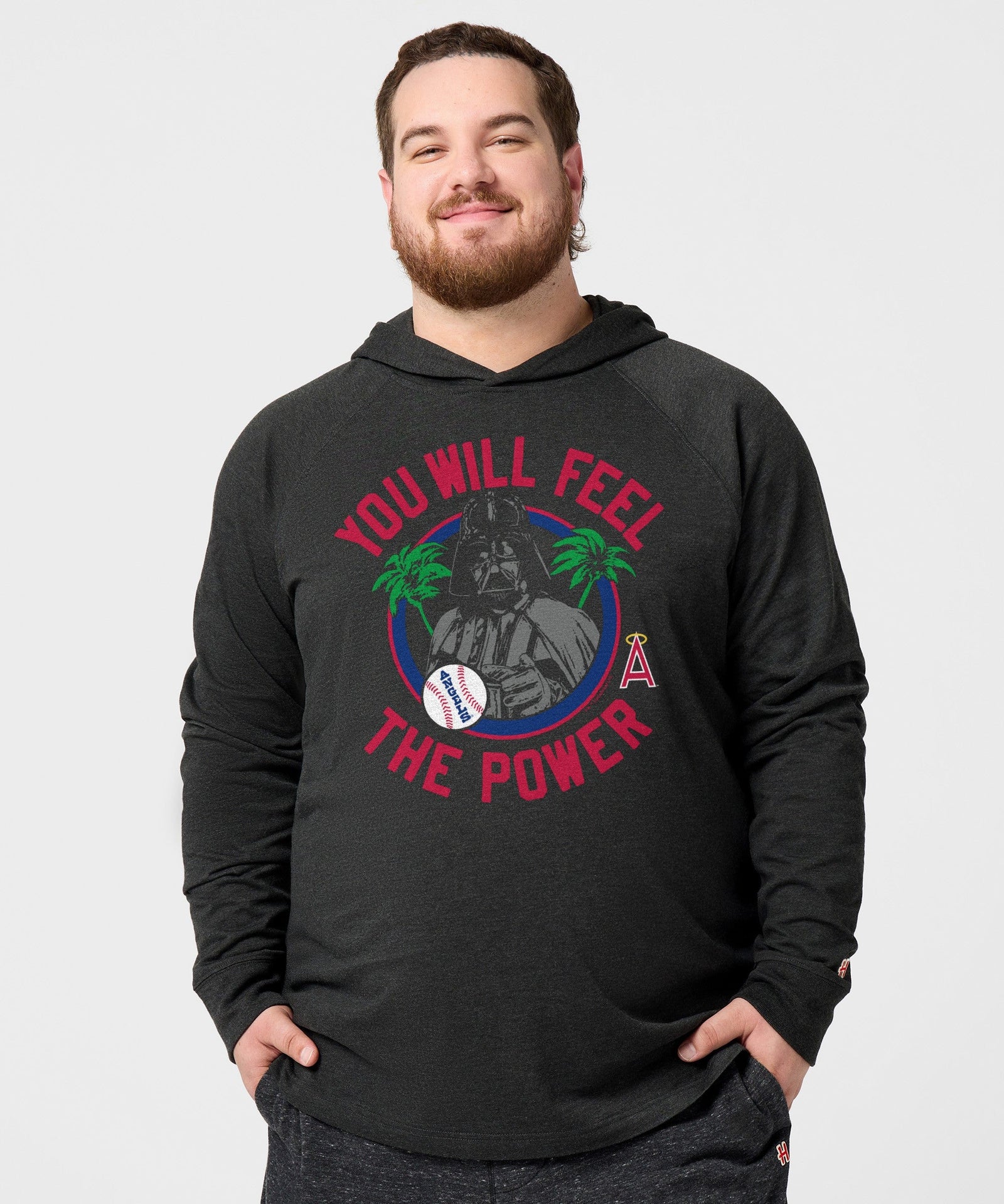 star wars x los angeles angels dark side lightweight hoodie