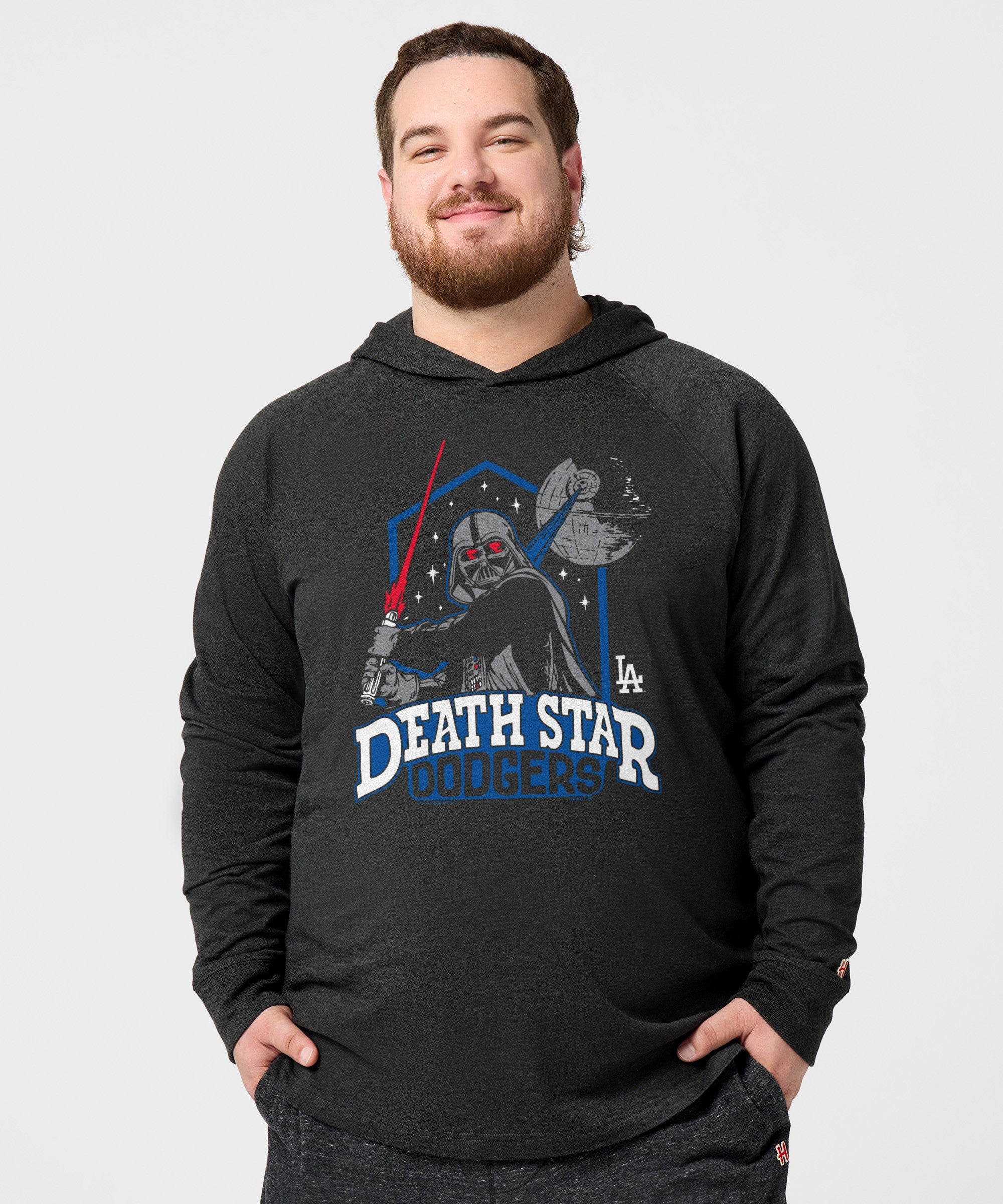 star wars x los angeles dodgers dark side lightweight hoodie