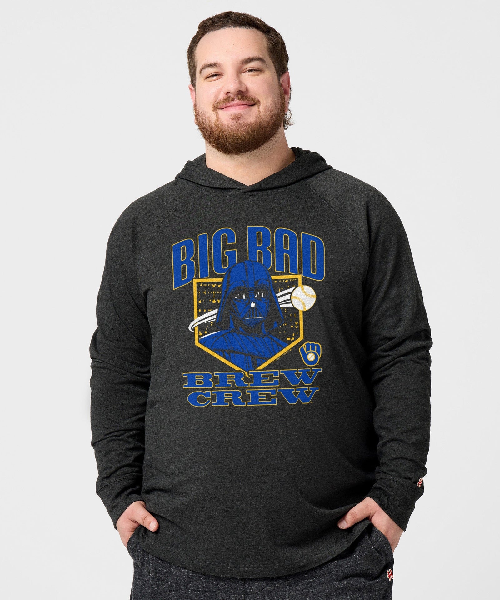 star wars x milwaukee brewers dark side lightweight hoodie