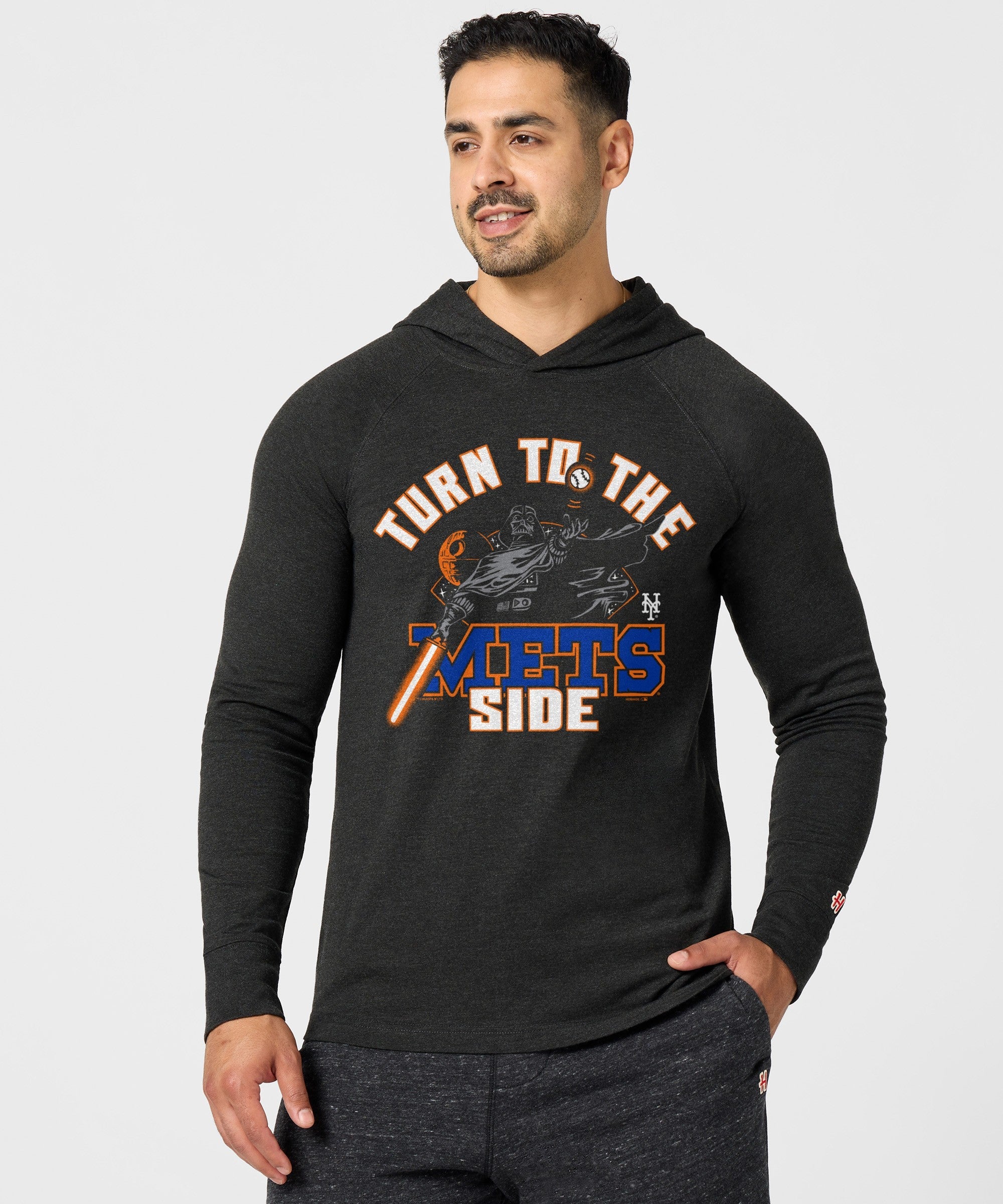 star wars x new york mets dark side lightweight hoodie