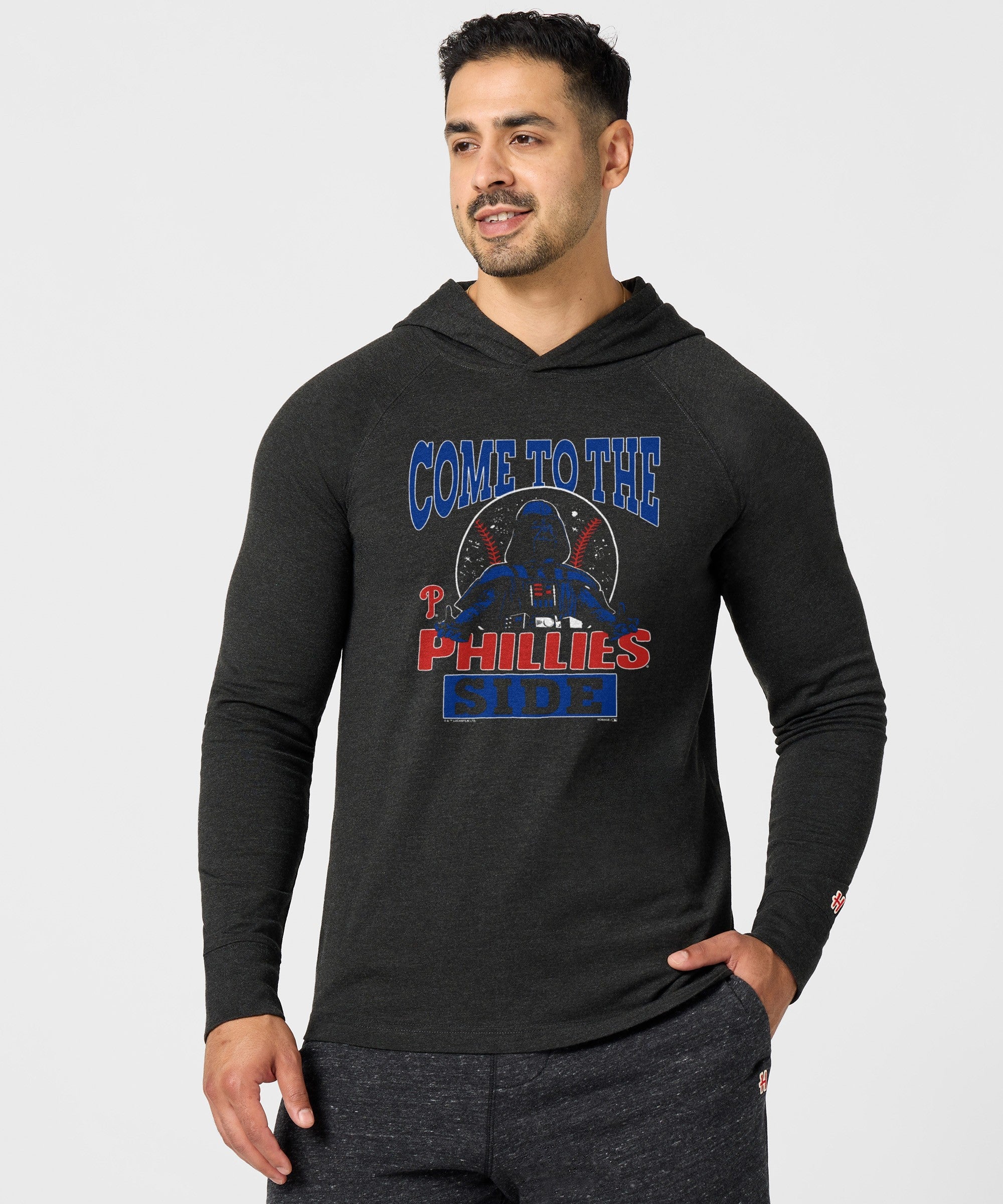 star wars x philadelphia phillies dark side lightweight hoodie