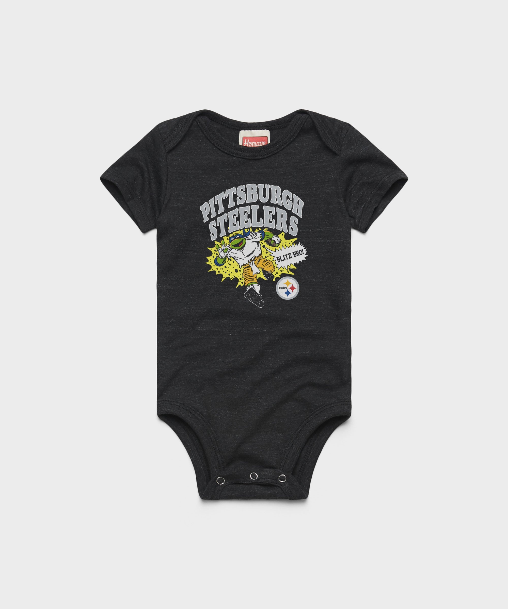 TMNT Leonardo x Pittsburgh Steelers Baby One Piece