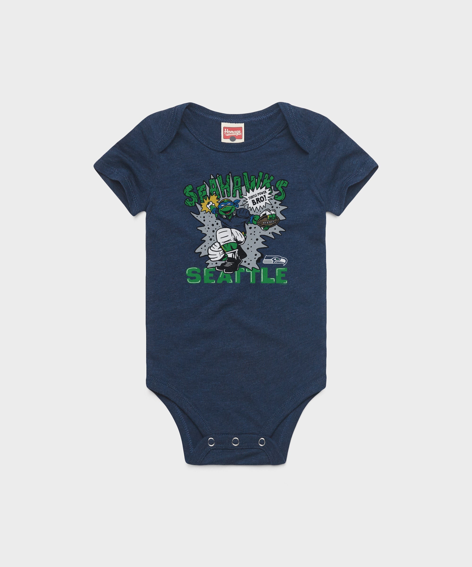 TMNT Leonardo x Seattle Seahawks Baby One Piece