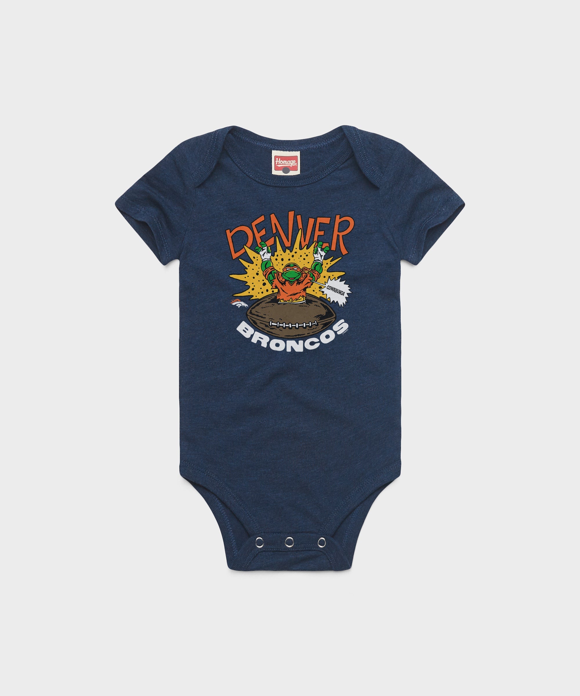 TMNT Michelangelo x Denver Broncos Baby One Piece