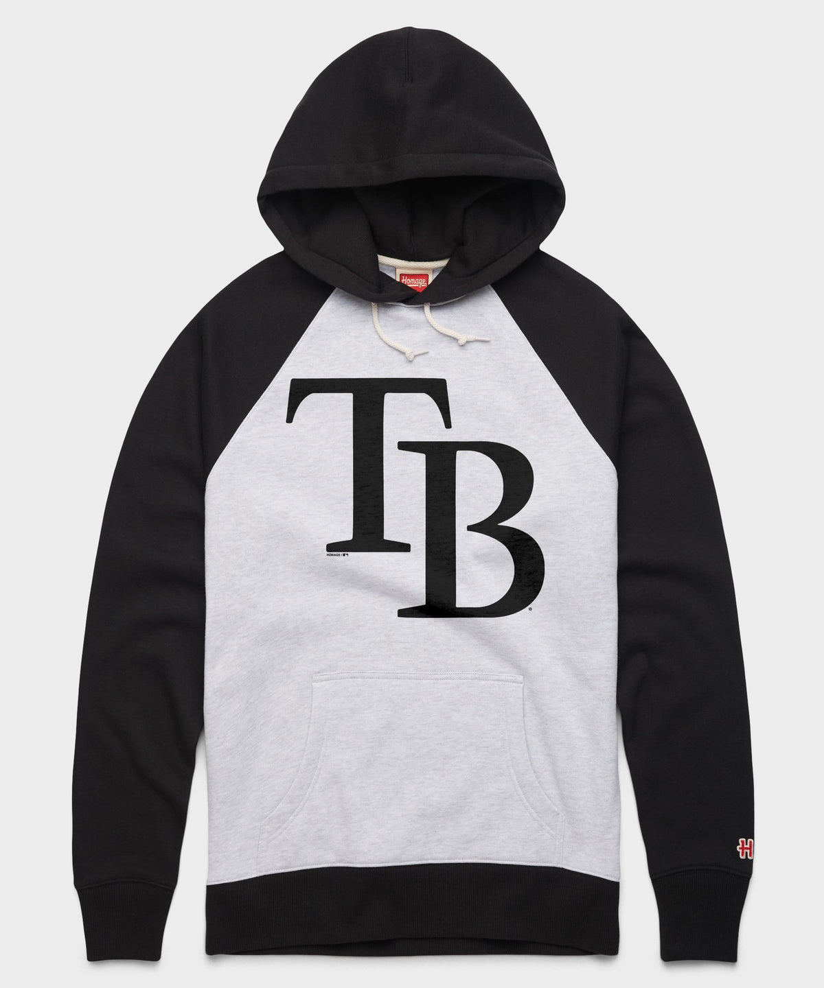 Tampa Bay Rays Cap Logo '08 Blackout Colorblock Hoodie