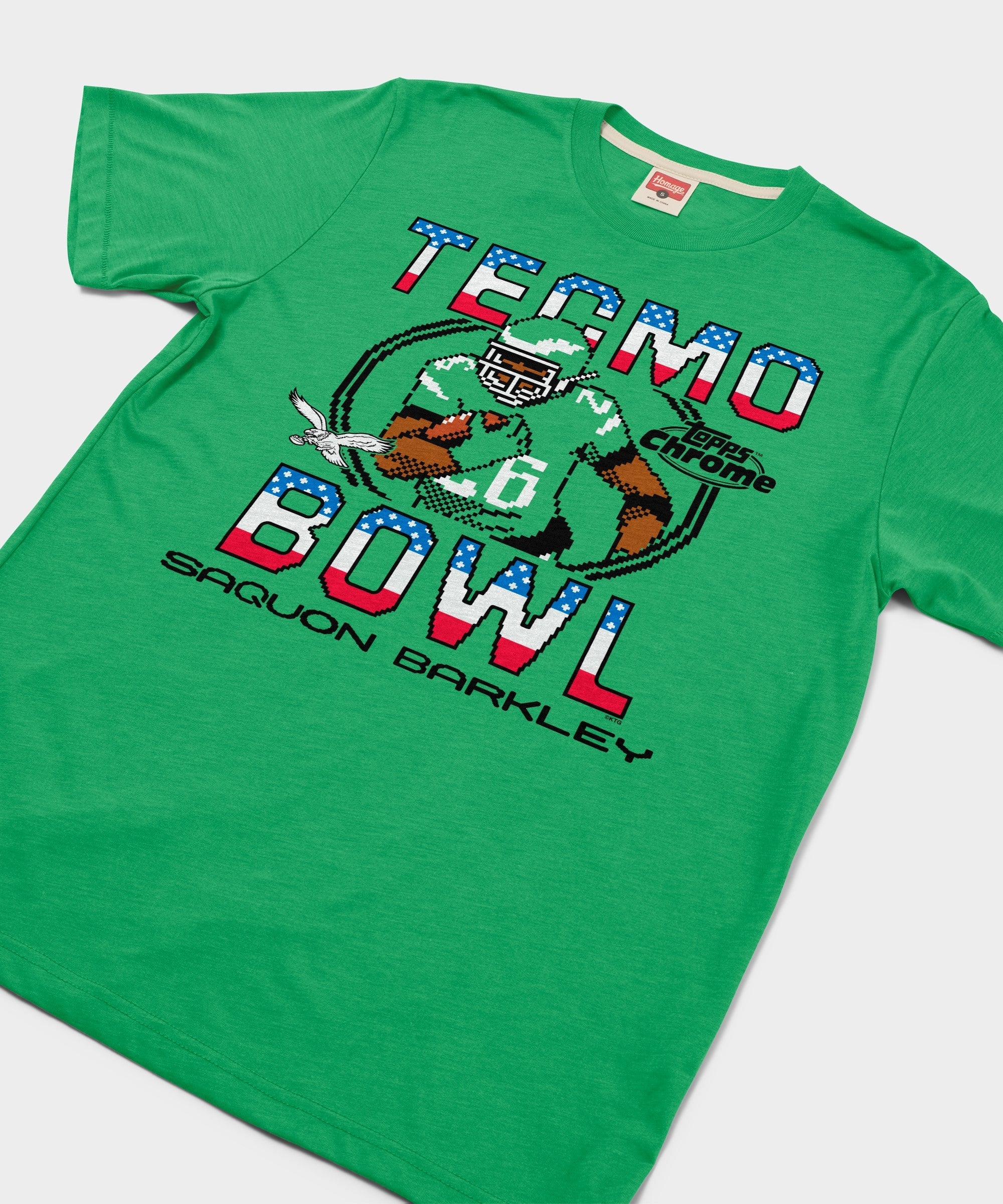 Tecmo Bowl x Topps Chrome Eagles Saquon Barkley