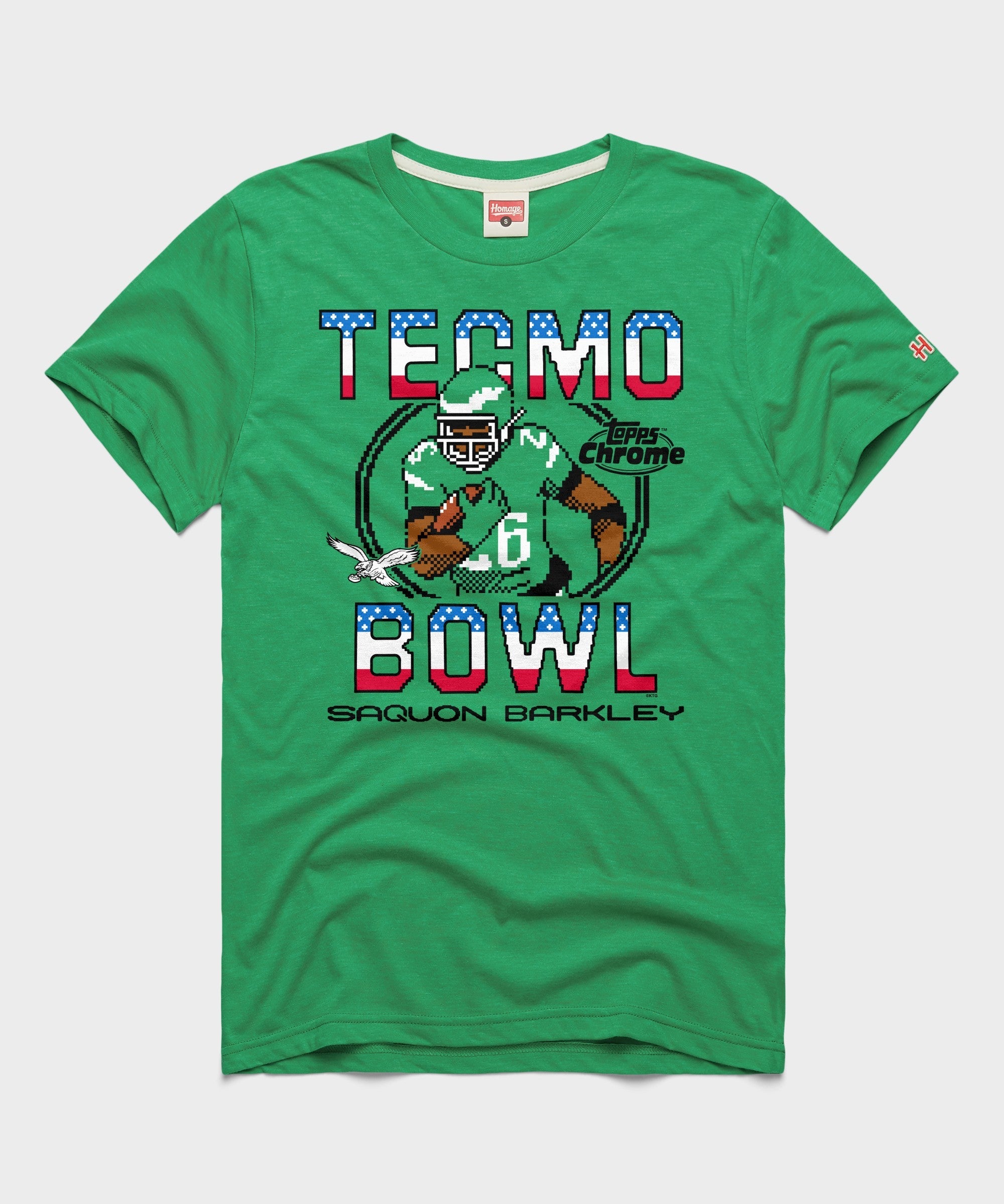 Tecmo Bowl x Topps Chrome Eagles Saquon Barkley