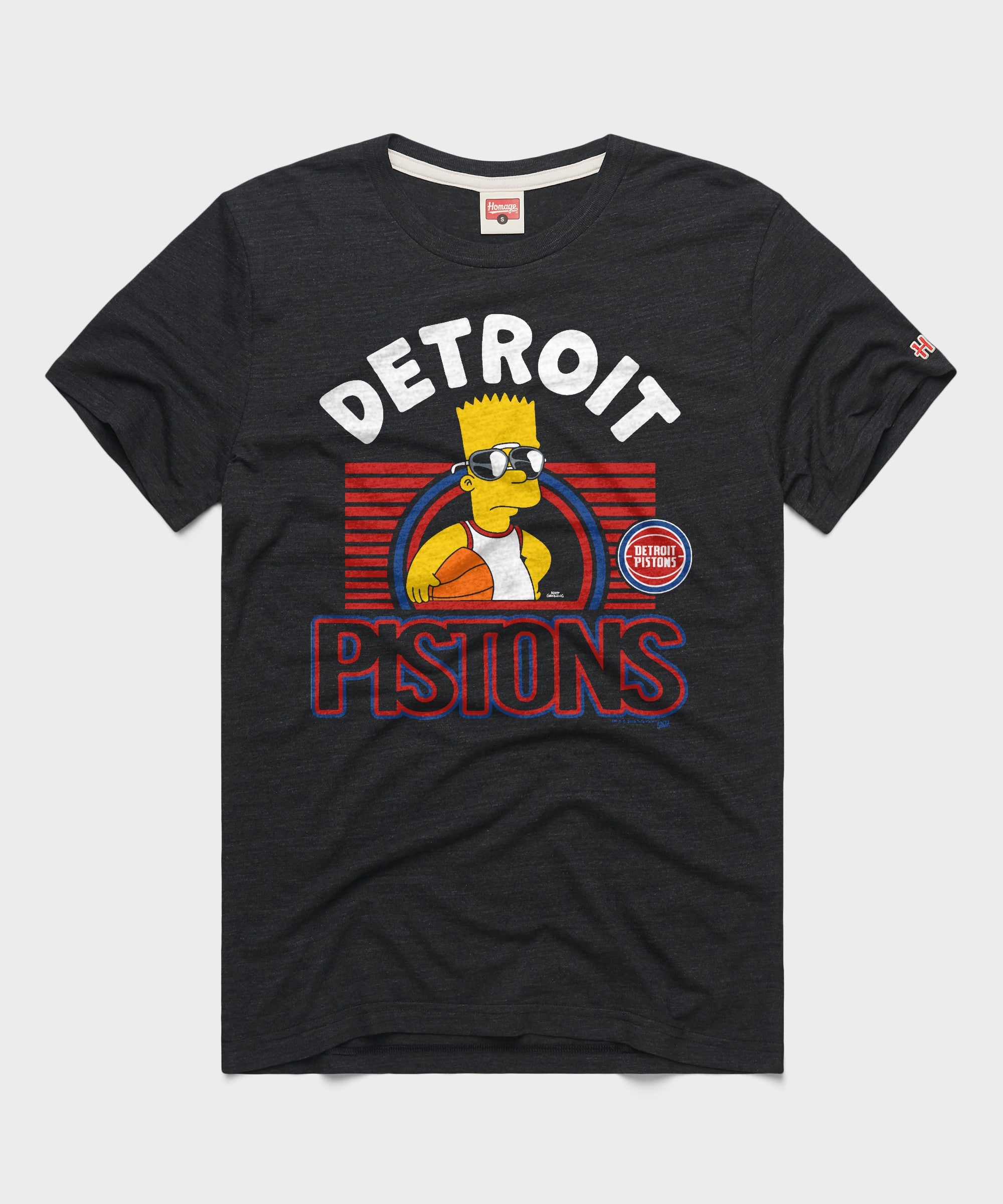 Detroit Rapper Simpson The Simpsons Bart x Detroit Pistons | Men's NBA T-Shirt – HOMAGE