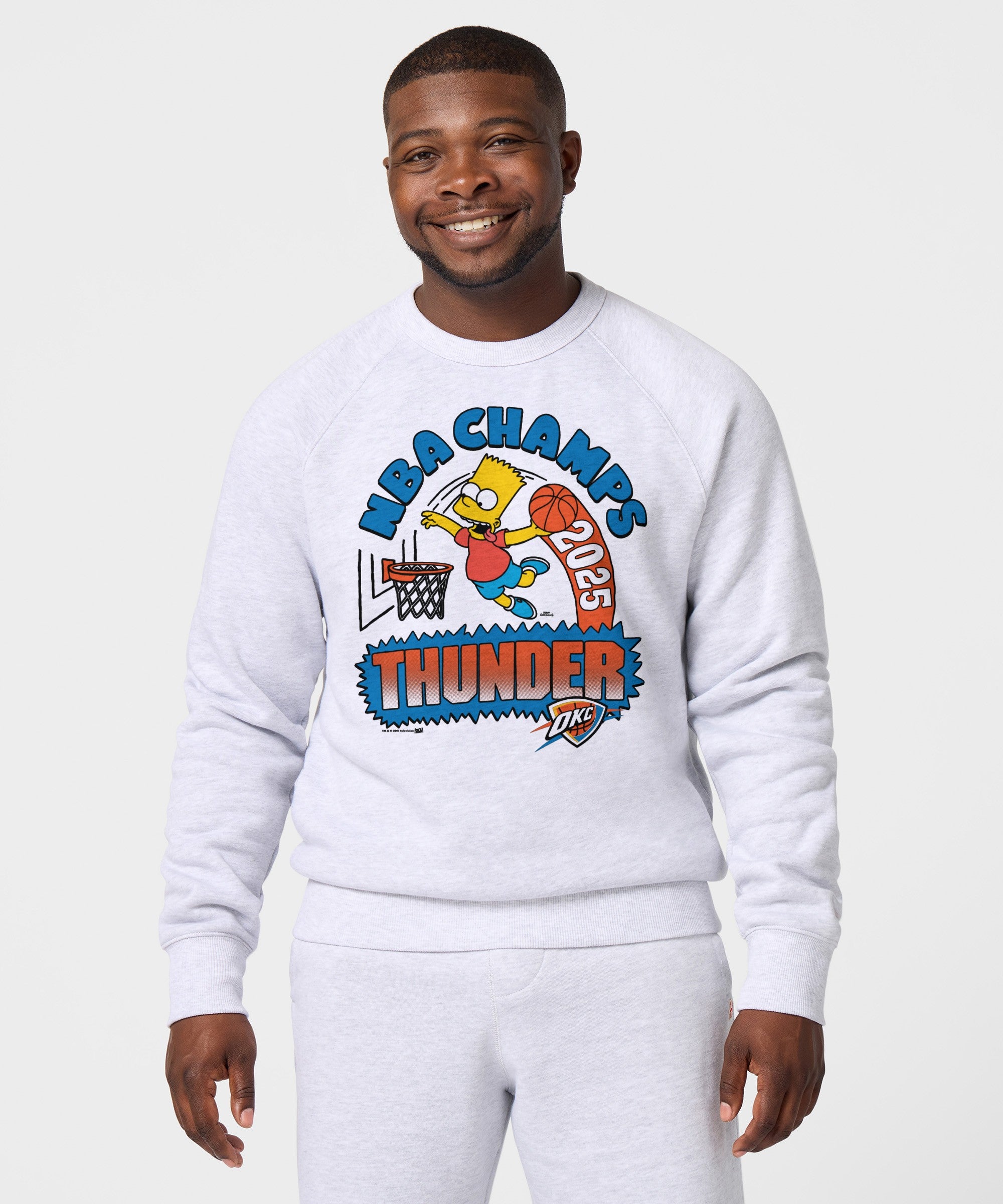 The Simpsons Bart X Thunder 2025 Nba Champs Crewneck