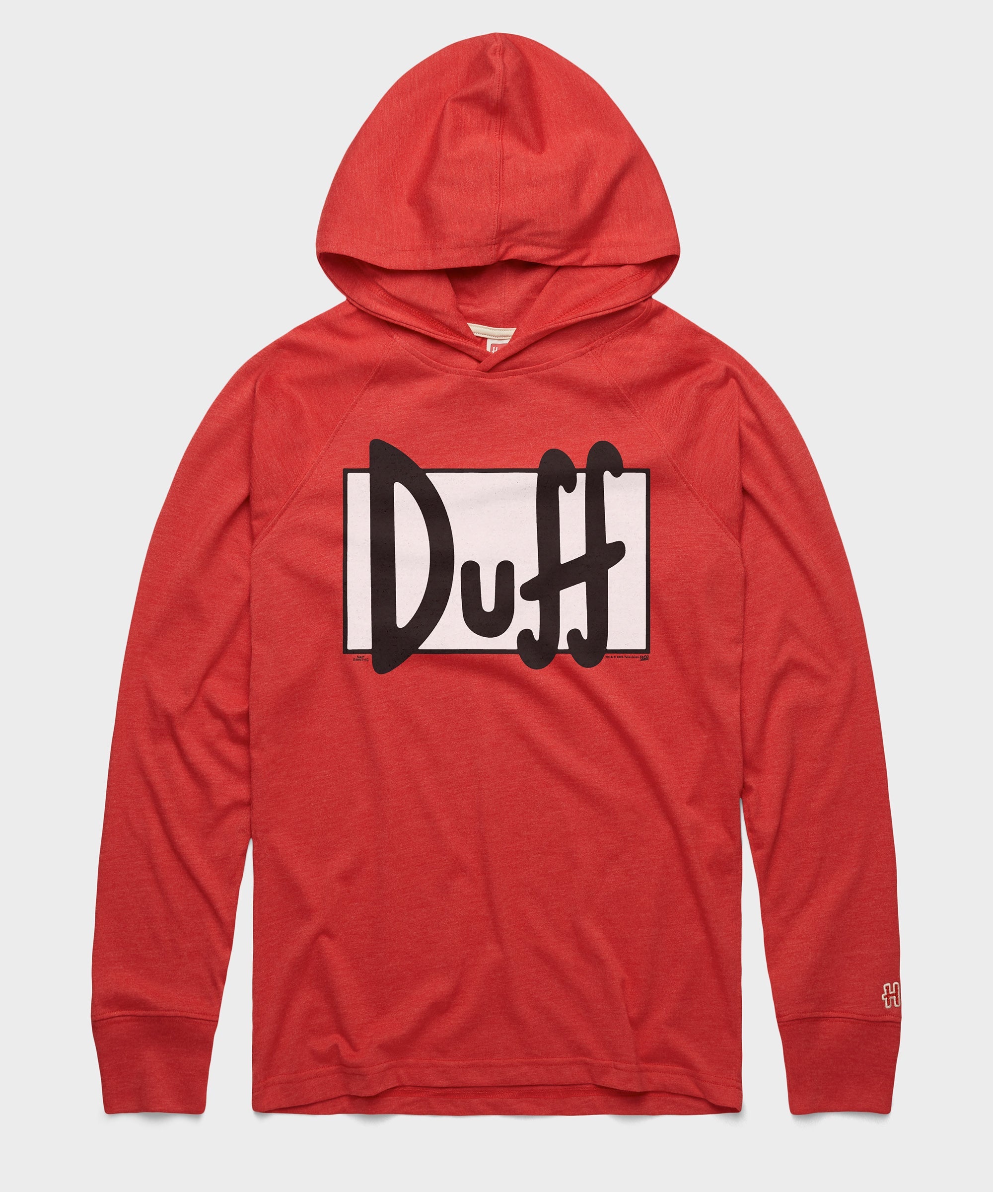 The Simpsons Duff Beer Lightweight Hoodie Red
