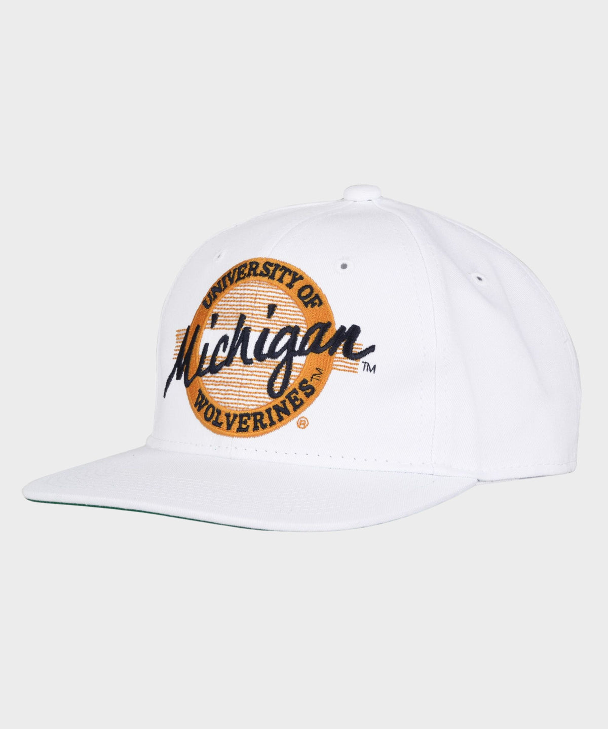 The Game x HOMAGE Michigan Retro Circle Snapback White