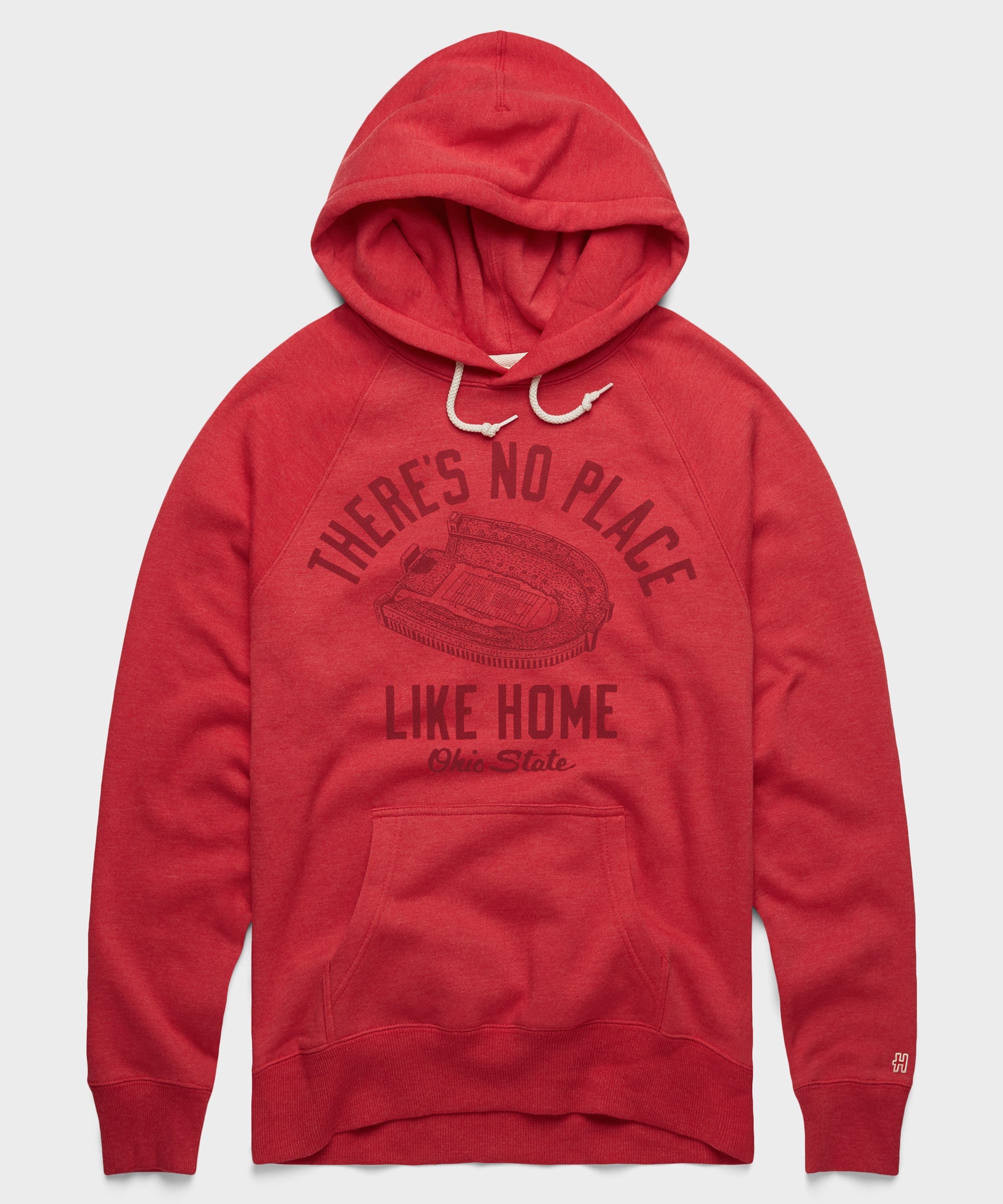 There's No Place Like Home Ohio State All Scarlet Hoodie