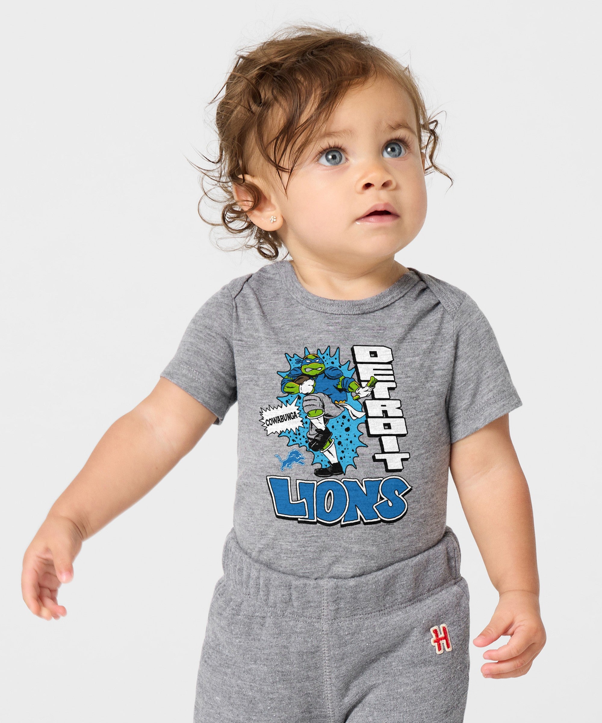 Tmnt Leonardo X Detroit Lions Baby One Piece