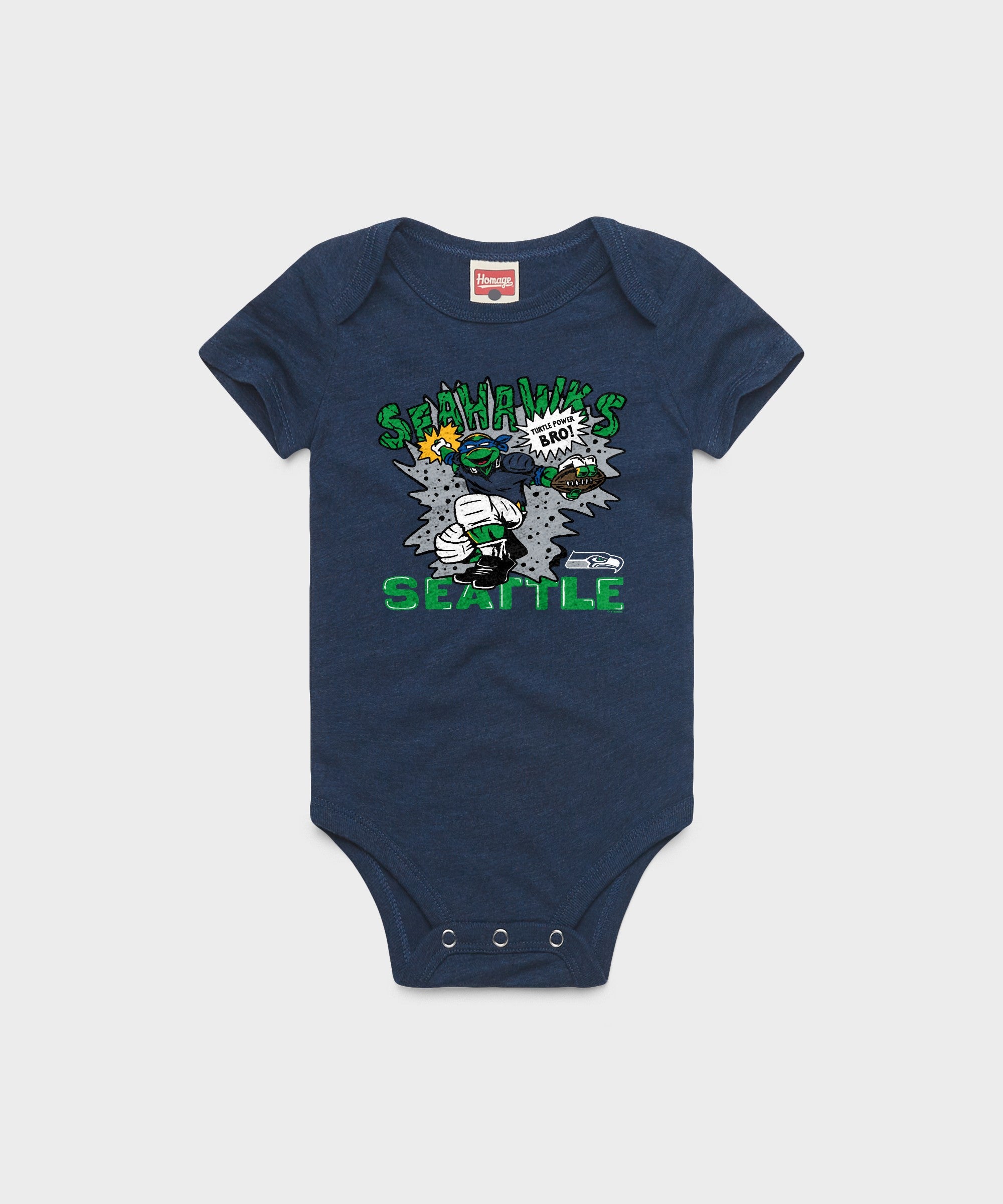 Tmnt Leonardo X Seattle Seahawks Baby One Piece