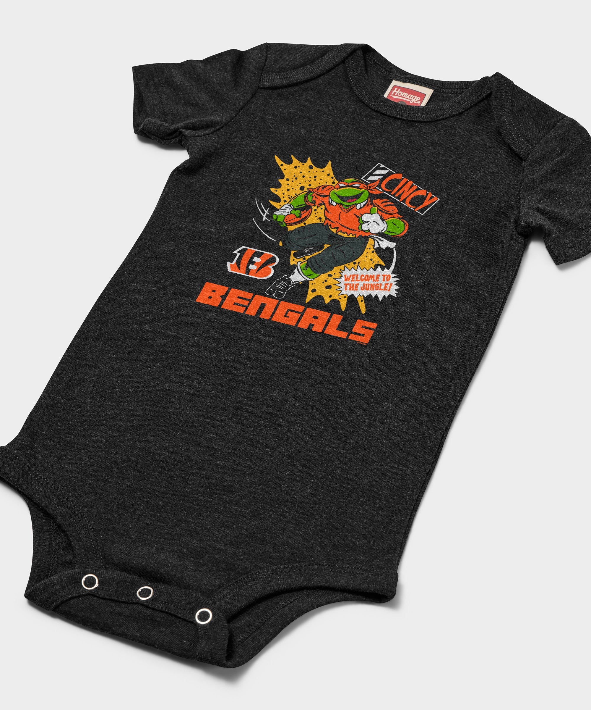 Tmnt Michelangelo X Cincinnati Bengals Baby One Piece
