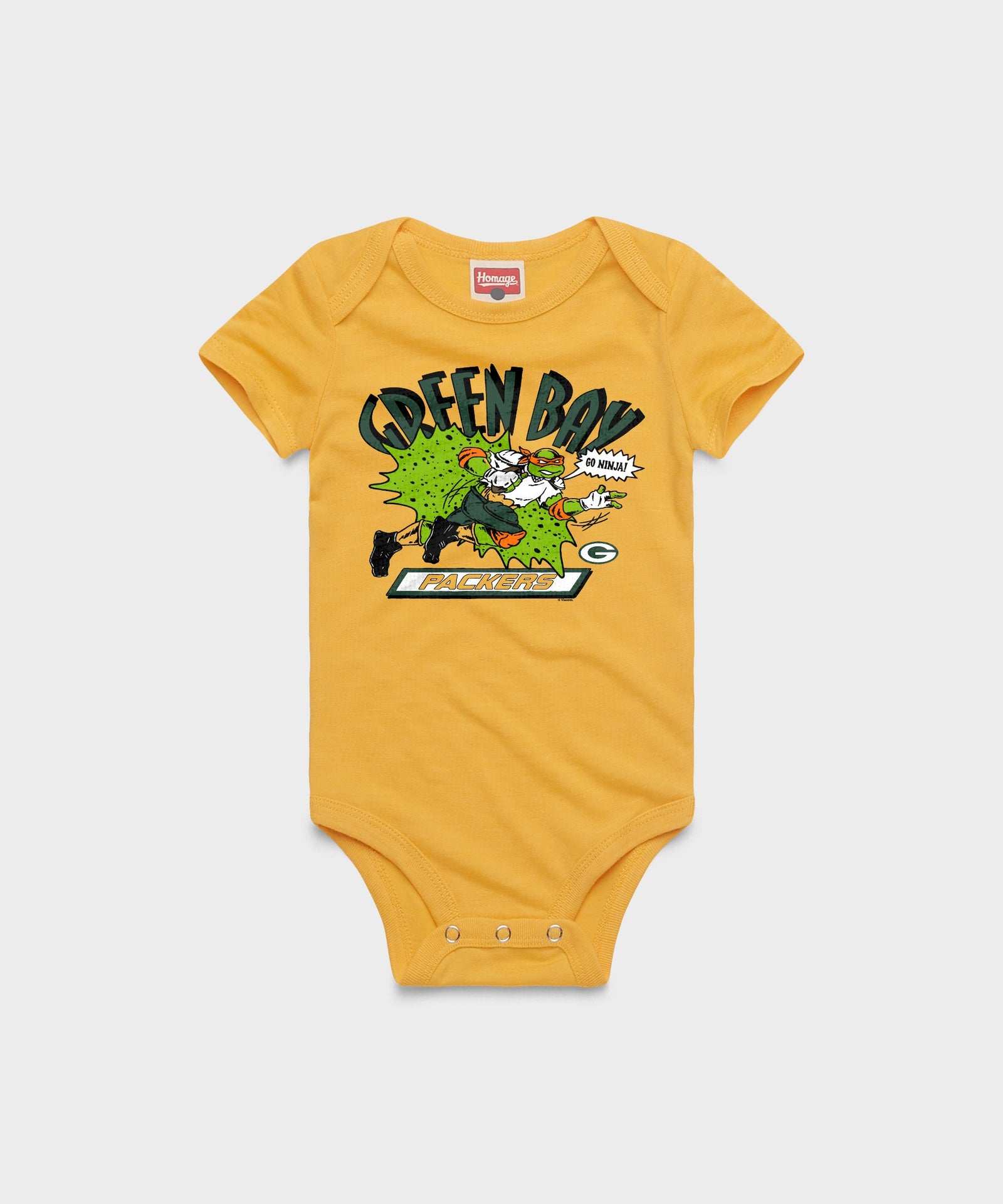 Tmnt Michelangelo X Green Bay Packers Baby One Piece