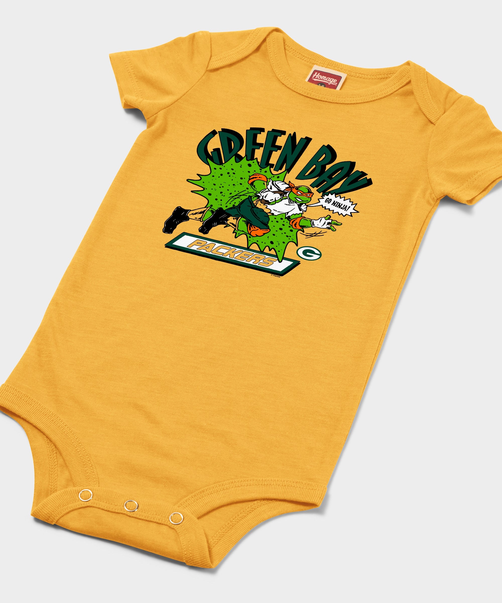 Tmnt Michelangelo X Green Bay Packers Baby One Piece