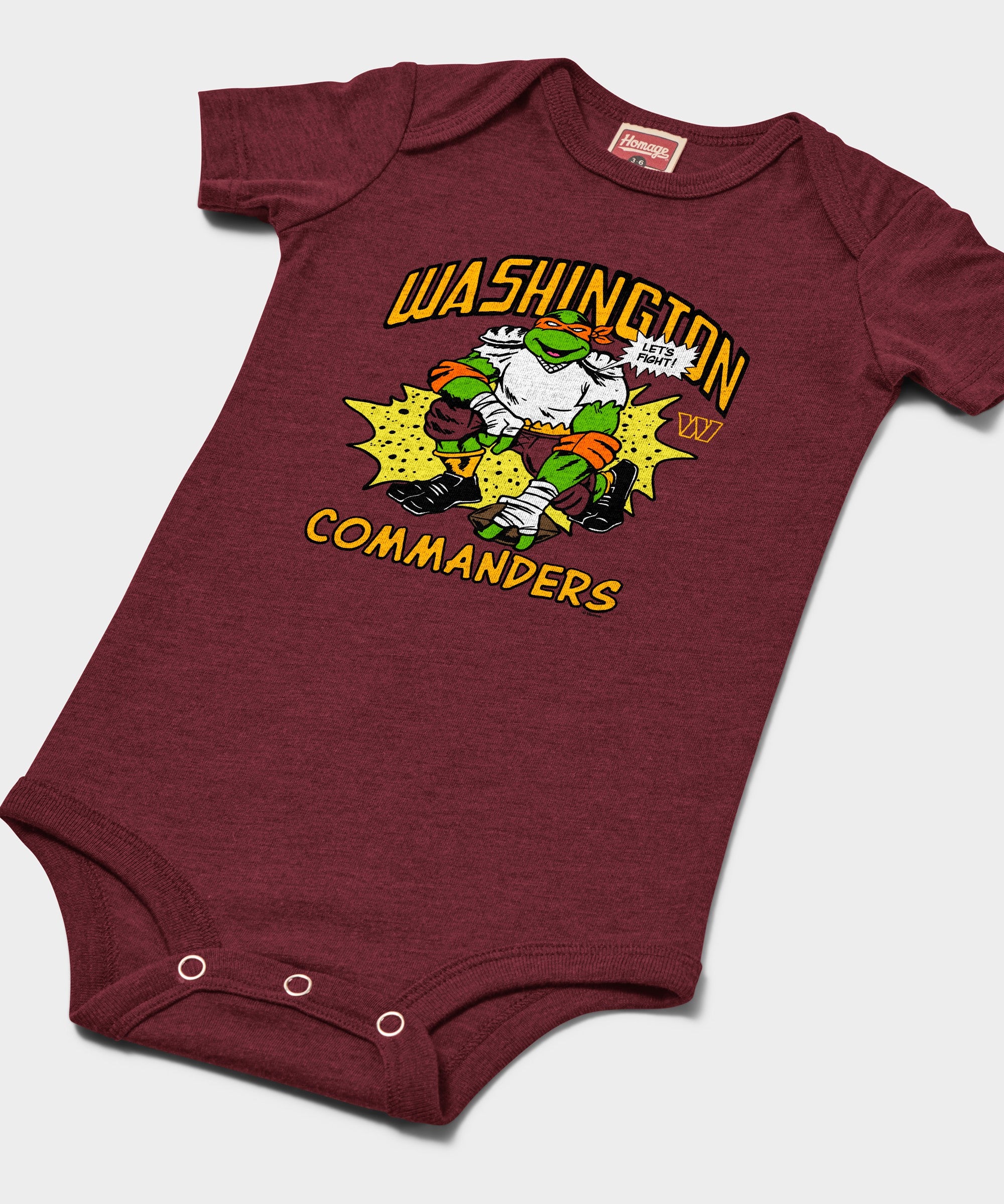 Tmnt Michelangelo X Washington Commanders Baby One Piece