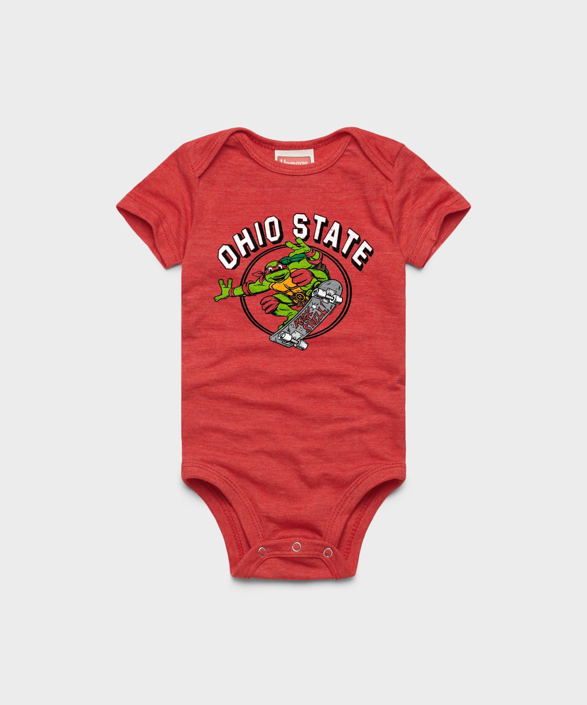 Tmnt Raphael X Ohio State Kick Shell Baby One Piece