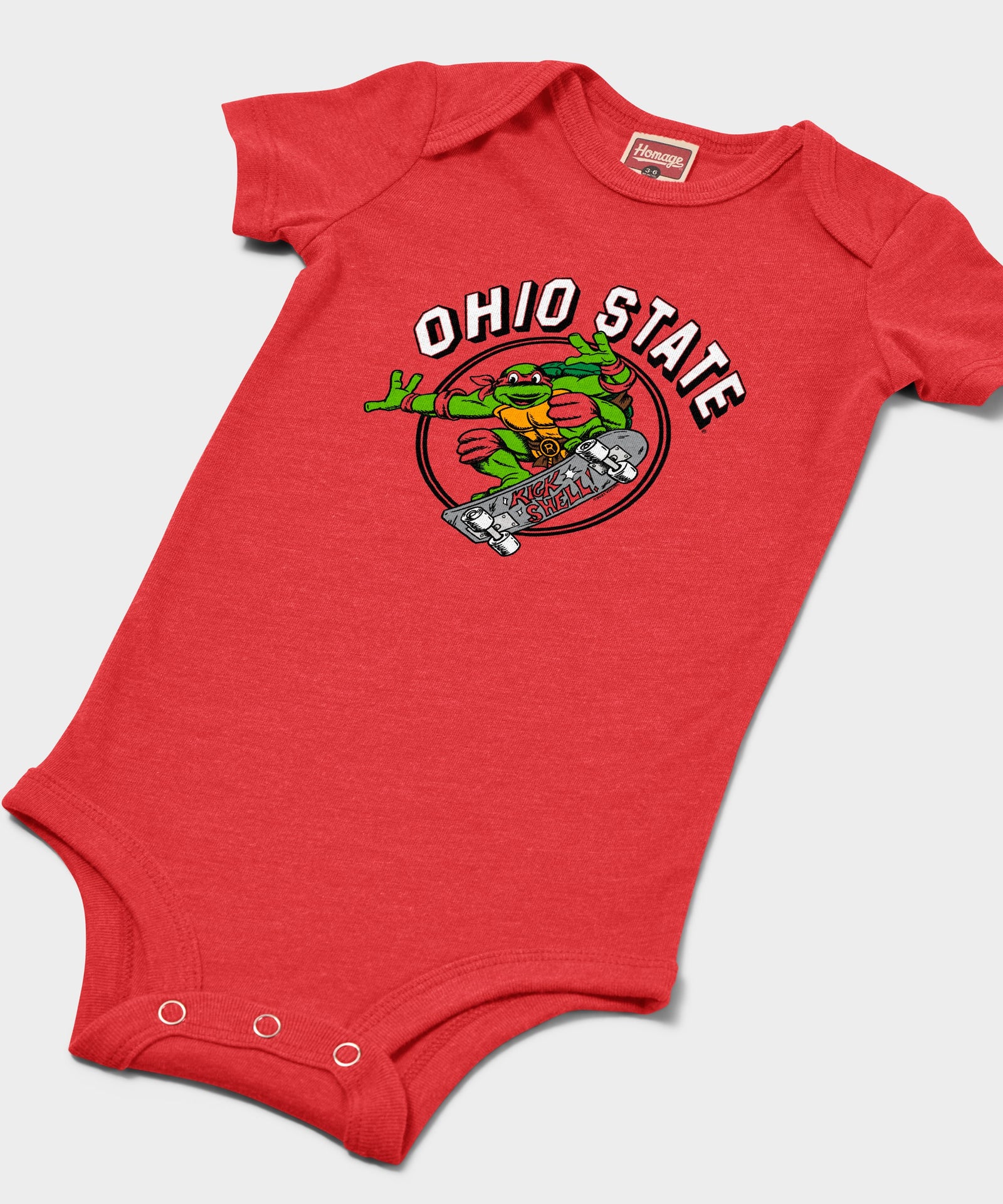 Tmnt Raphael X Ohio State Kick Shell Baby One Piece