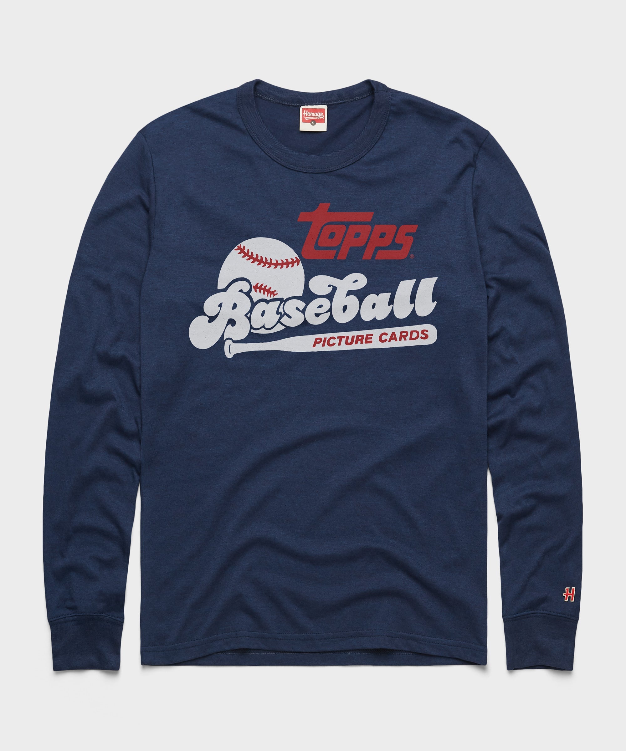 Topps Baseball Picture Cards Retro Long Sleeve Tee