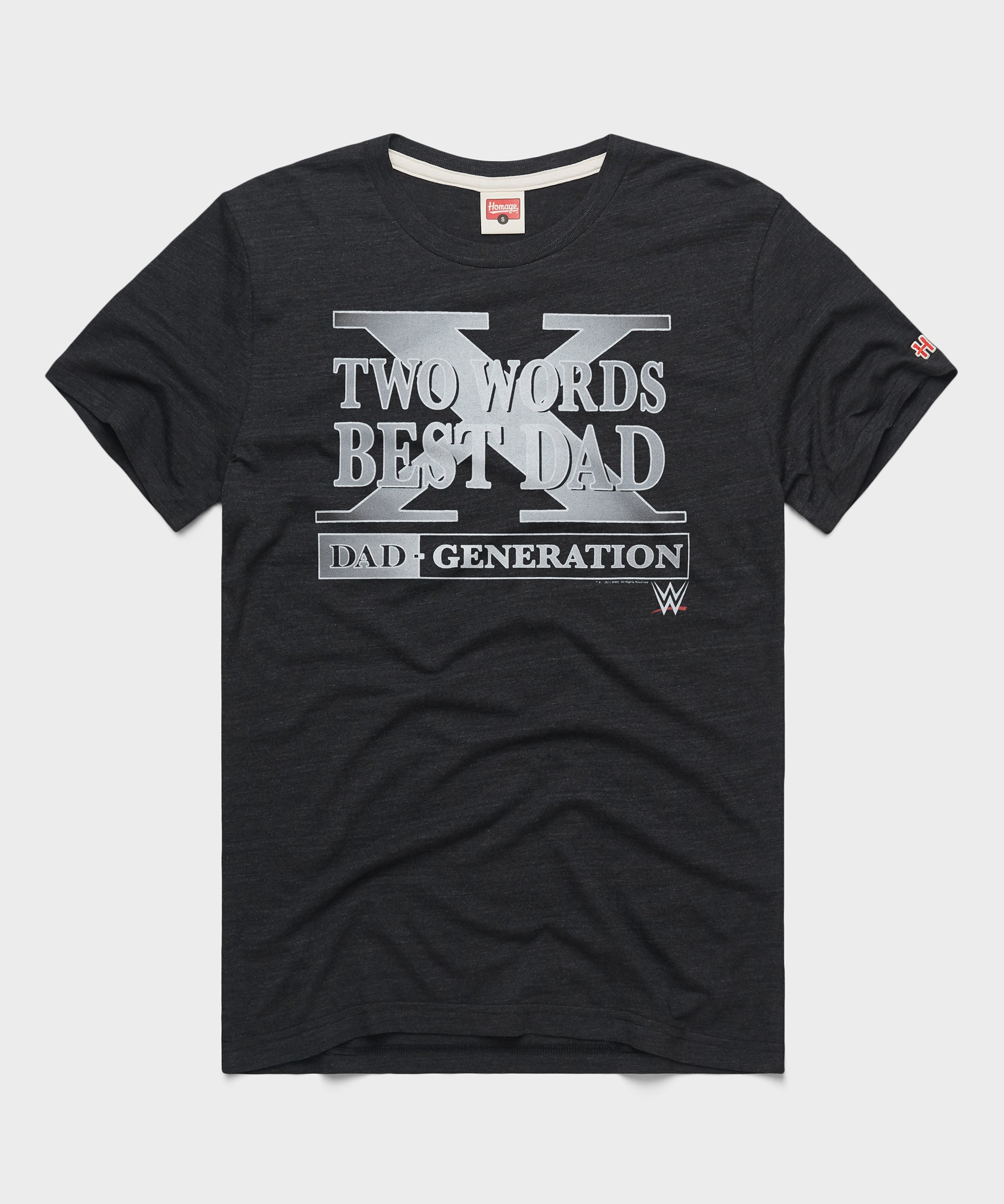 Two Words Best Dad Charcoal