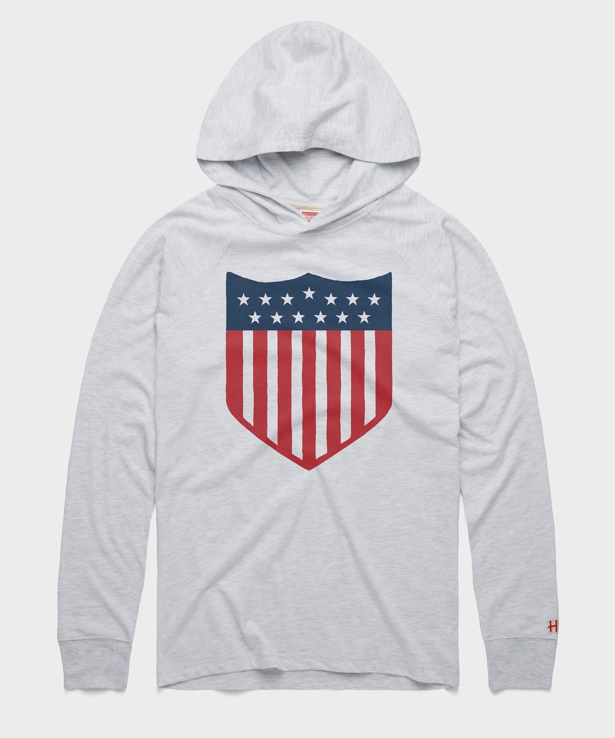 US Soccer 1913 Crest Lightweight Hoodie Ash