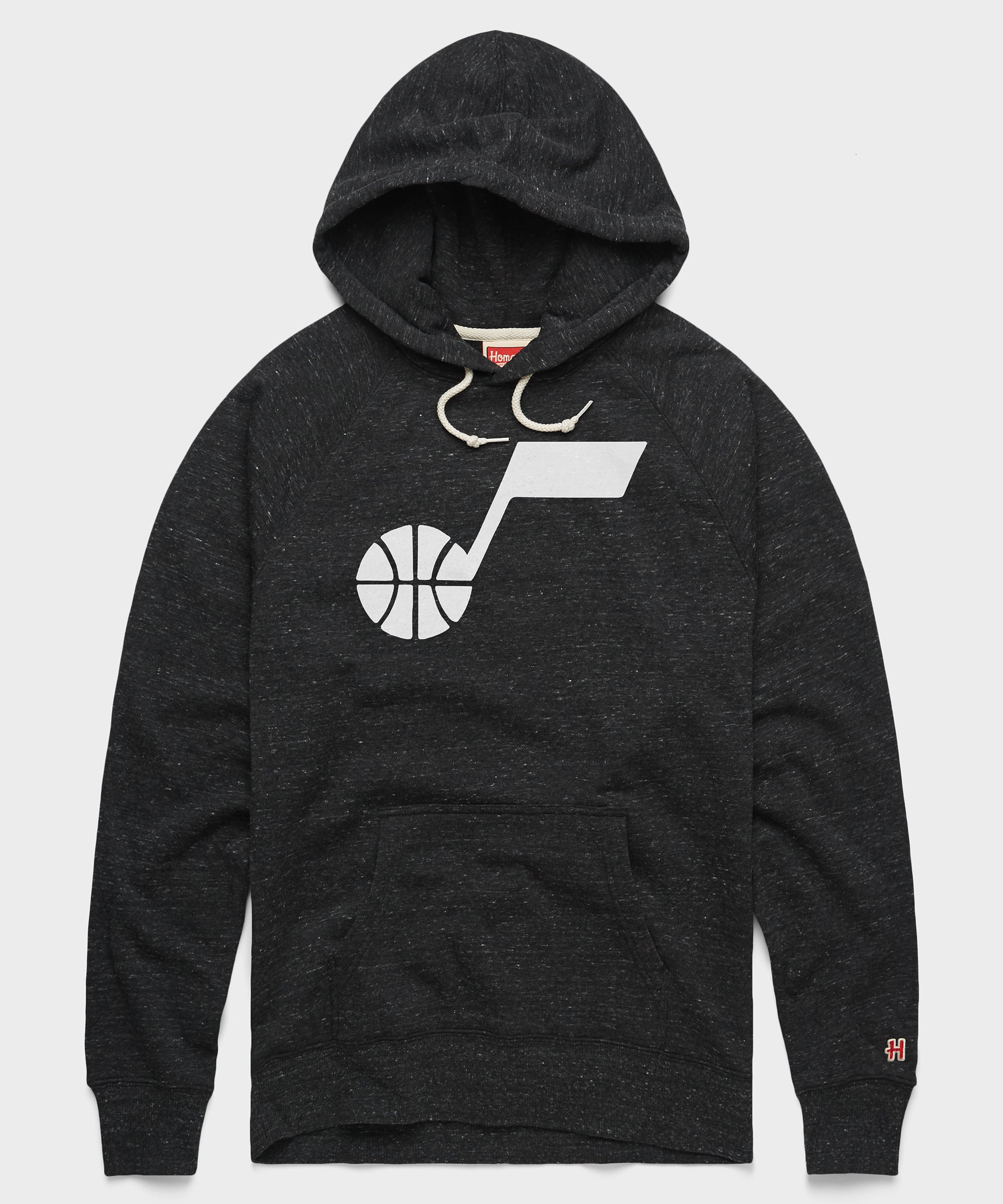 Utah Jazz Blacktop Logo Hoodie Charcoal
